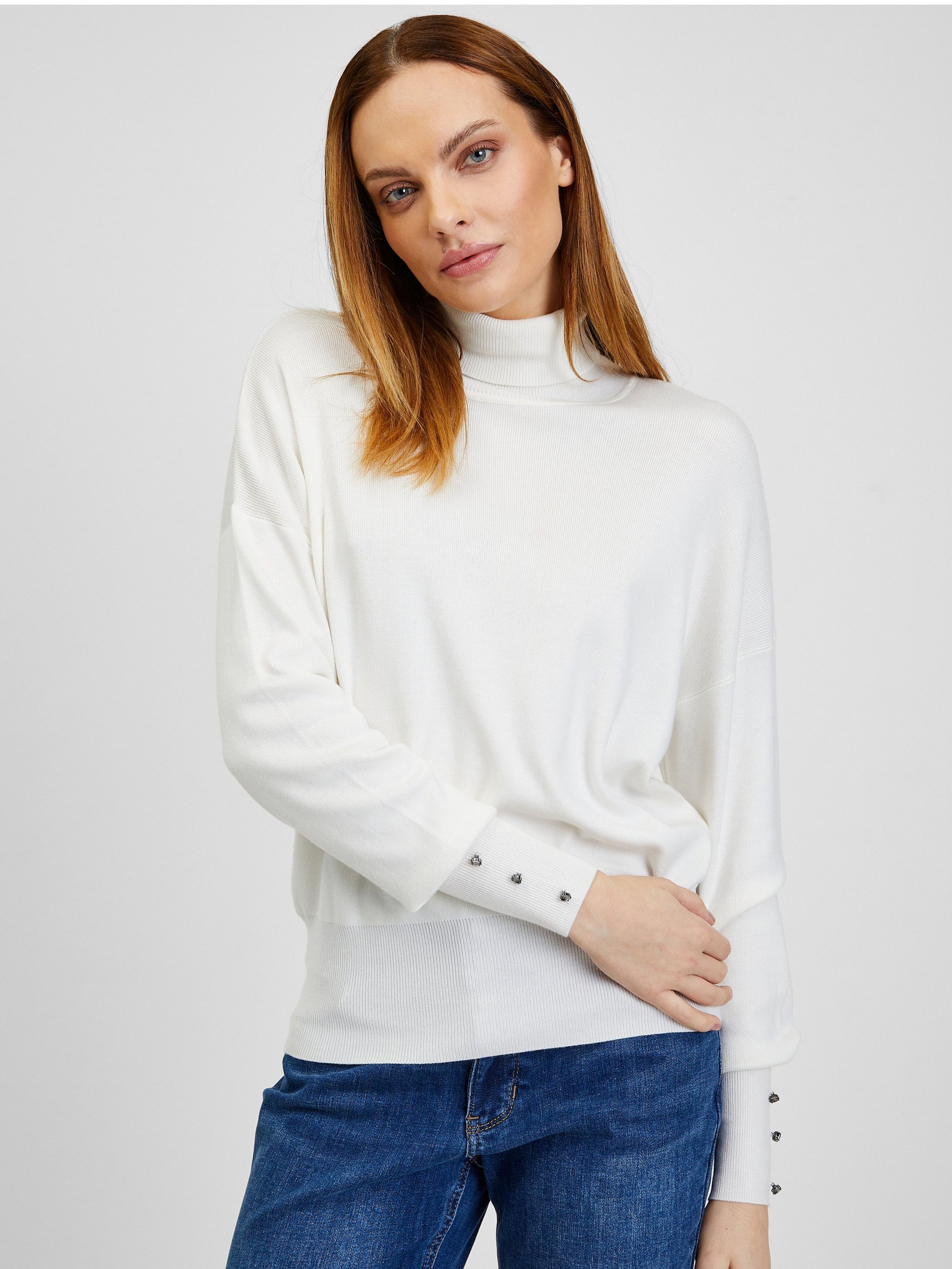 Biały sweter damski ORSAY