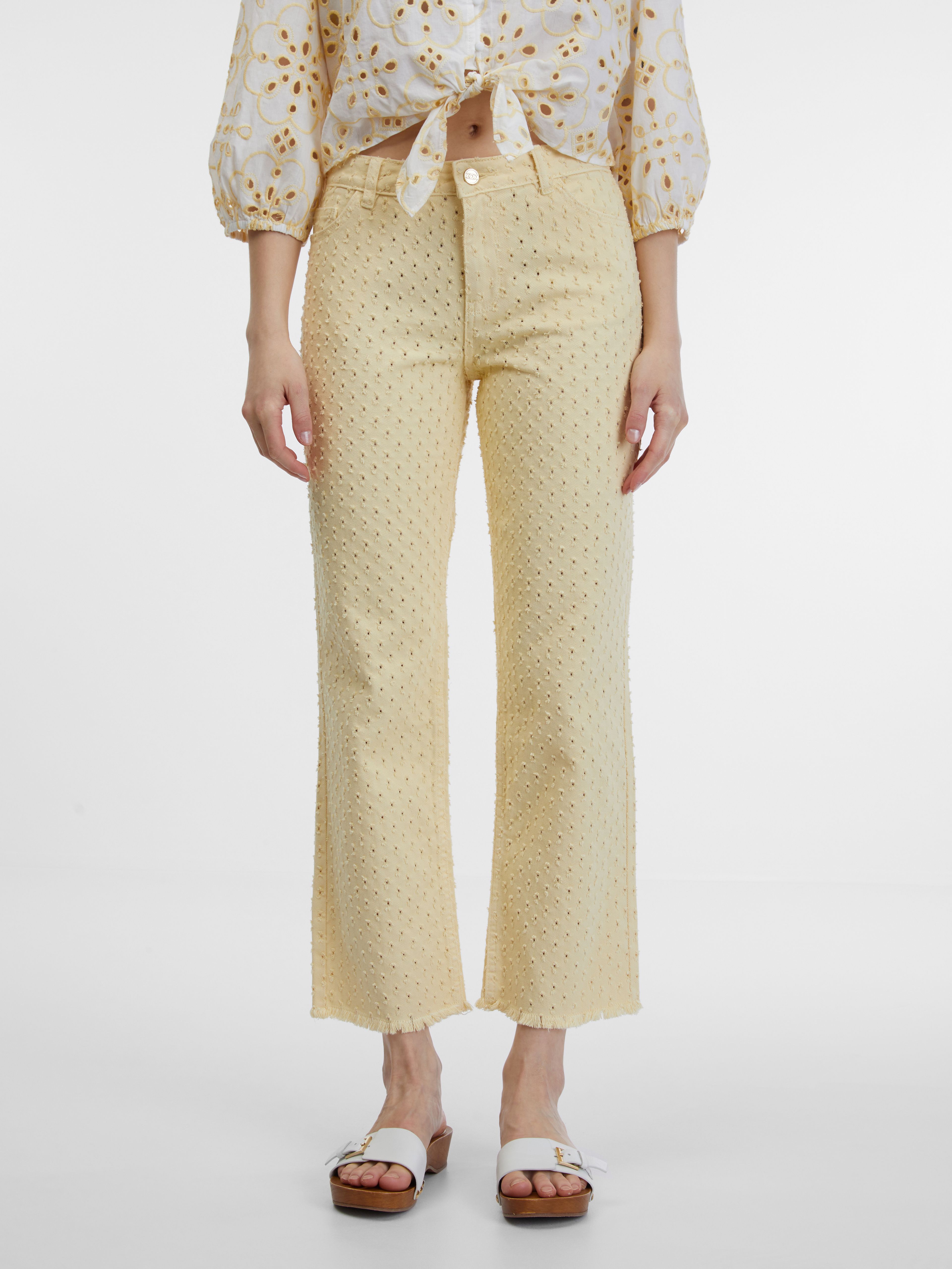 Žluté dámské kalhoty ORSAY