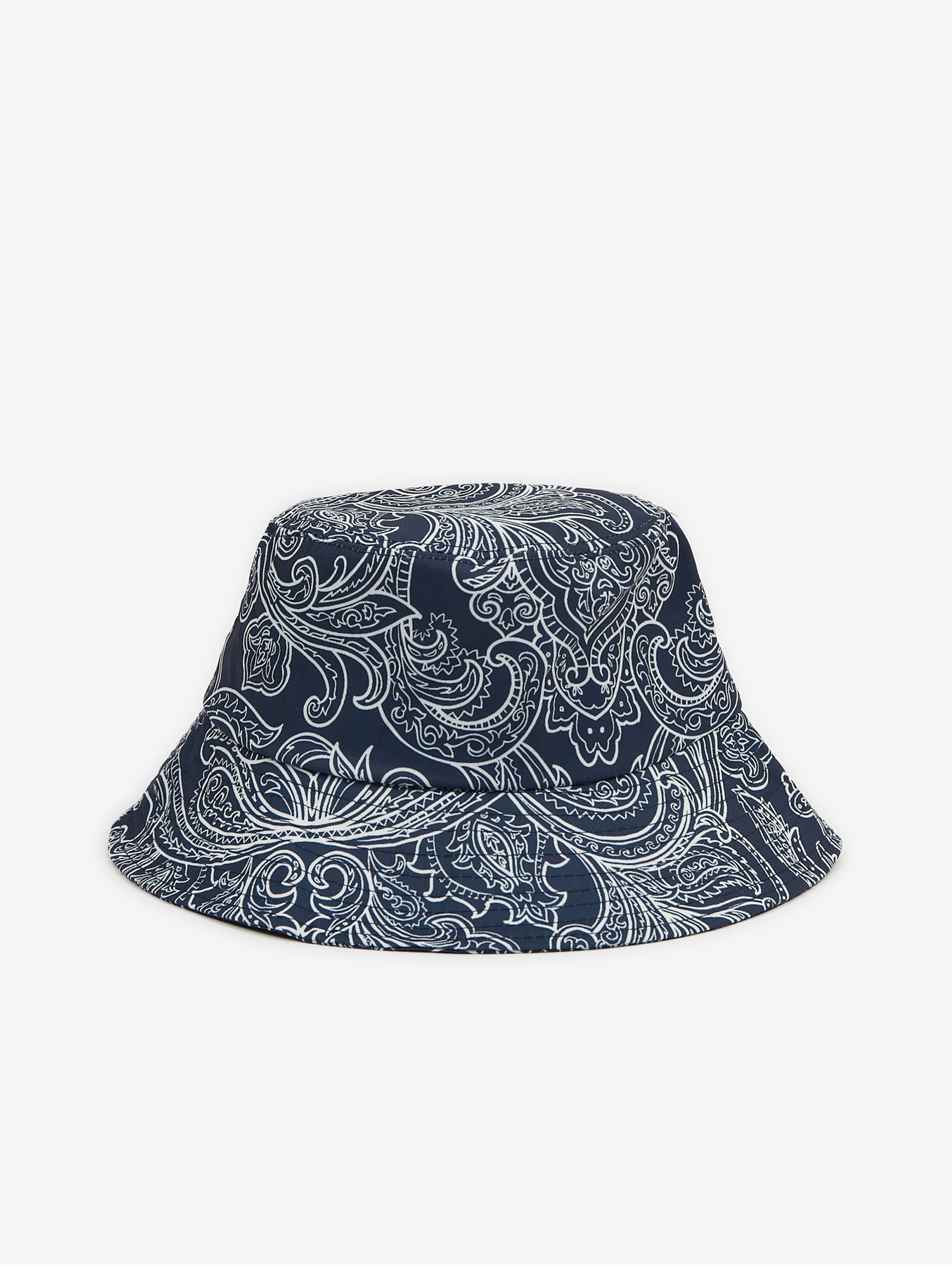 Granatowy damski wzorzysty kapelusz ORSAY