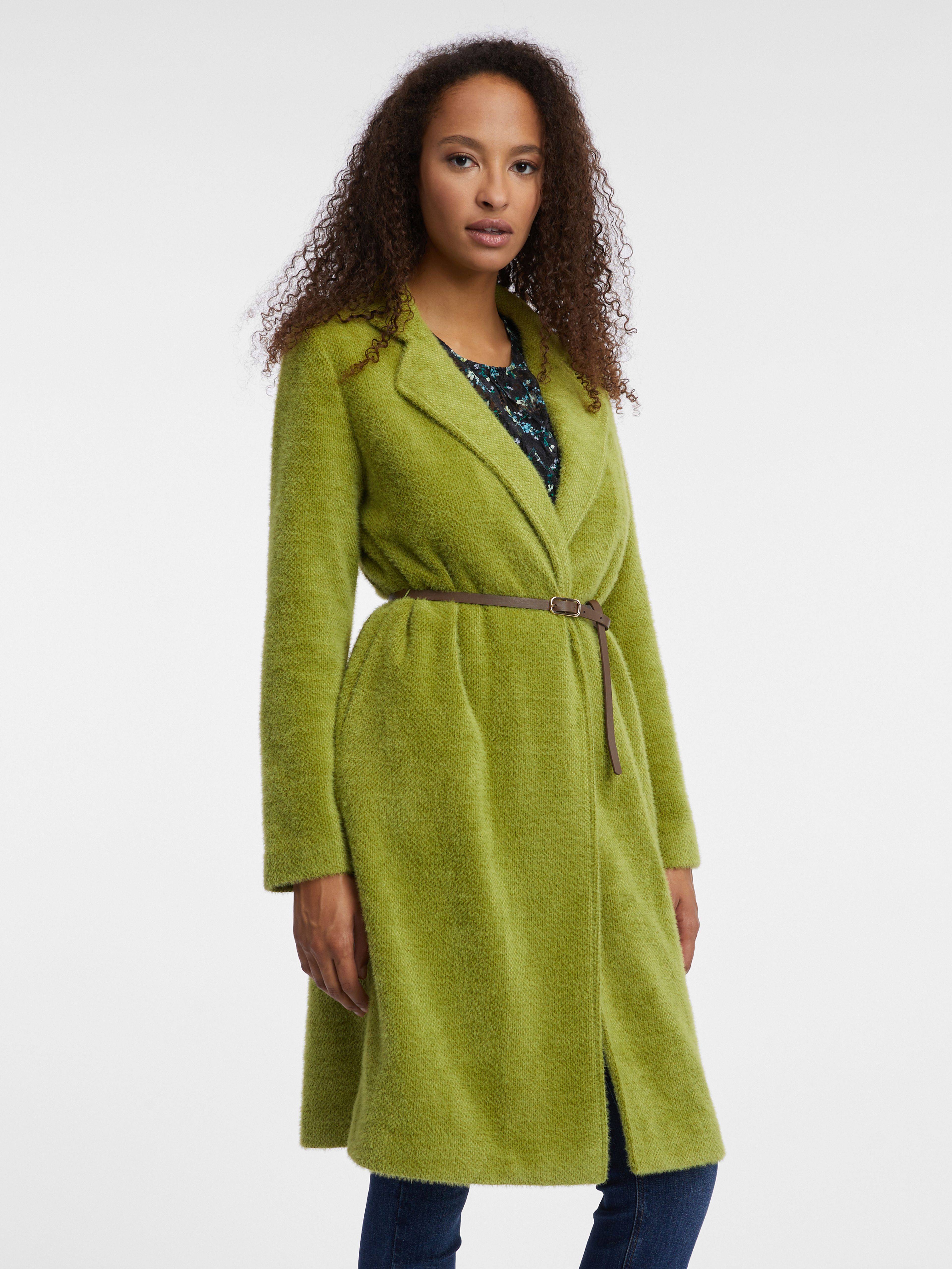 Zielony płaszcz damski ORSAY