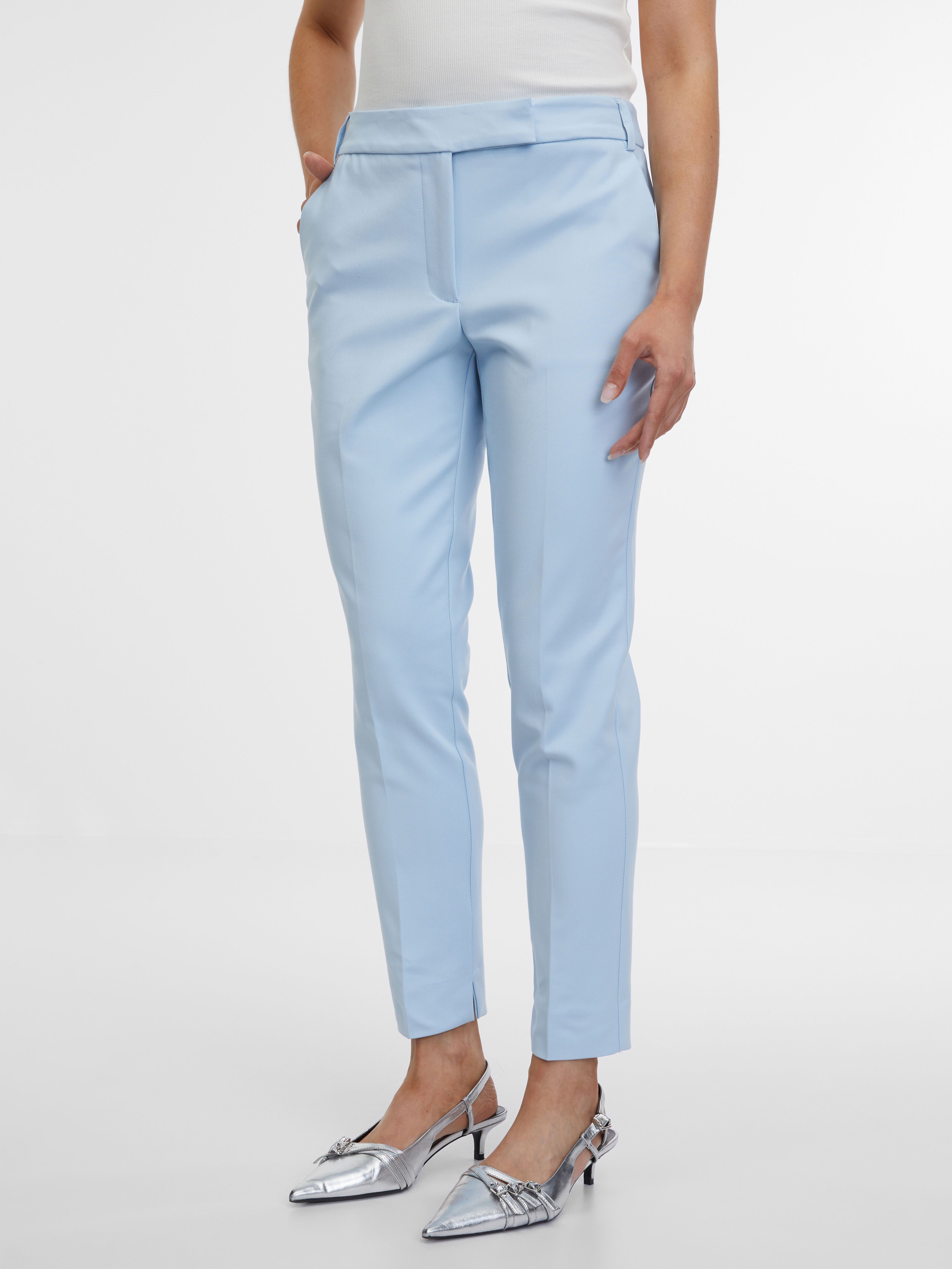 Světle modré dámské kalhoty ORSAY