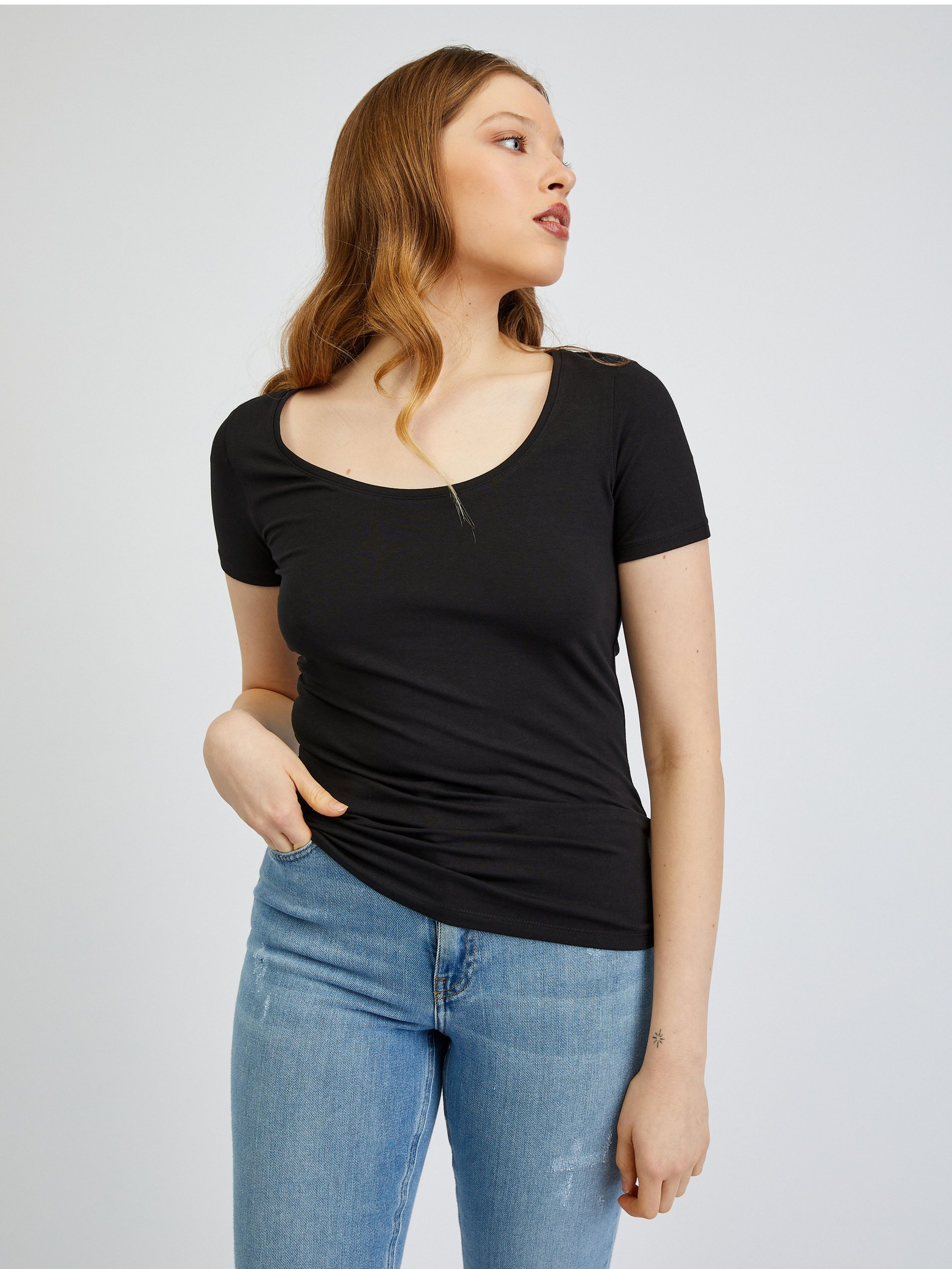 ORSAY fekete basic női póló