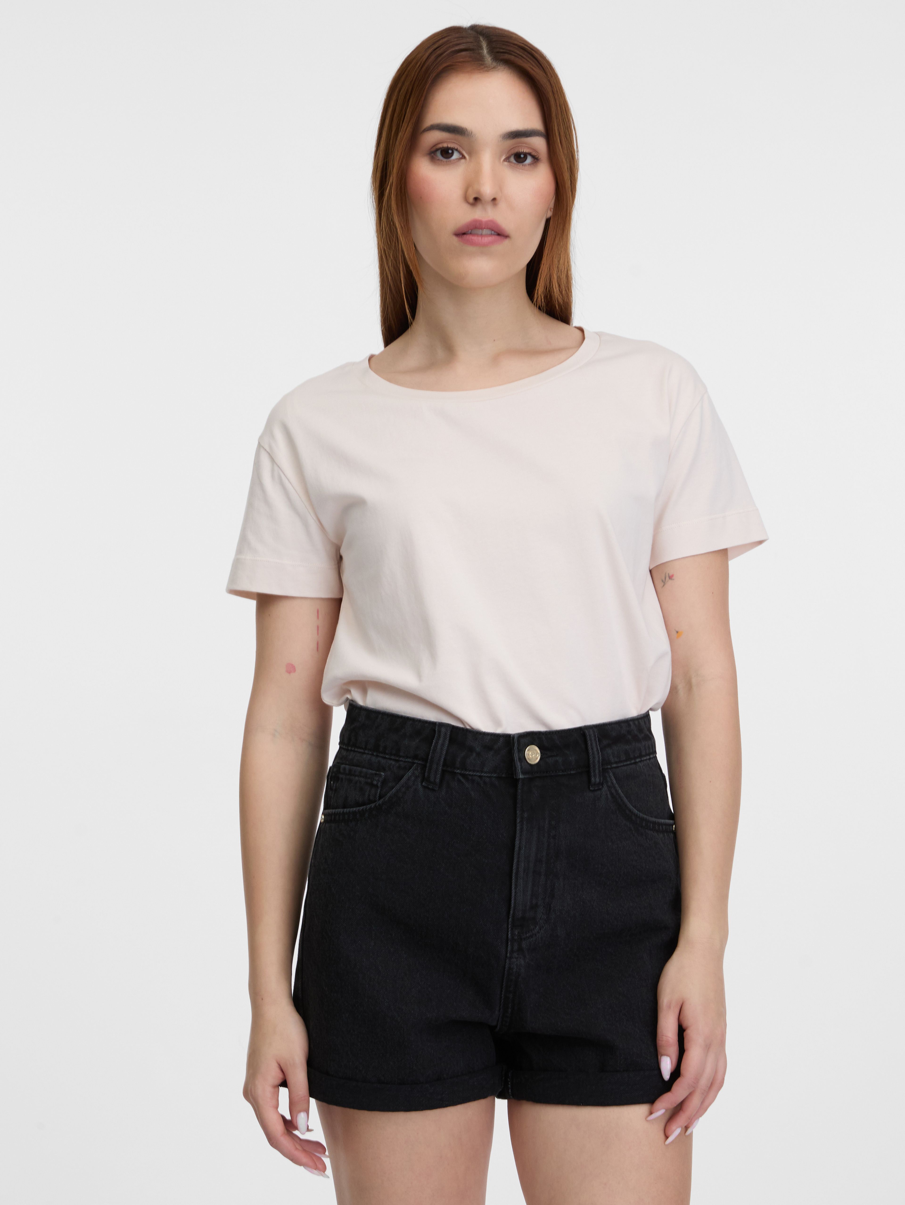Svetloružové dámske tričko s krátkym rukávom ORSAY