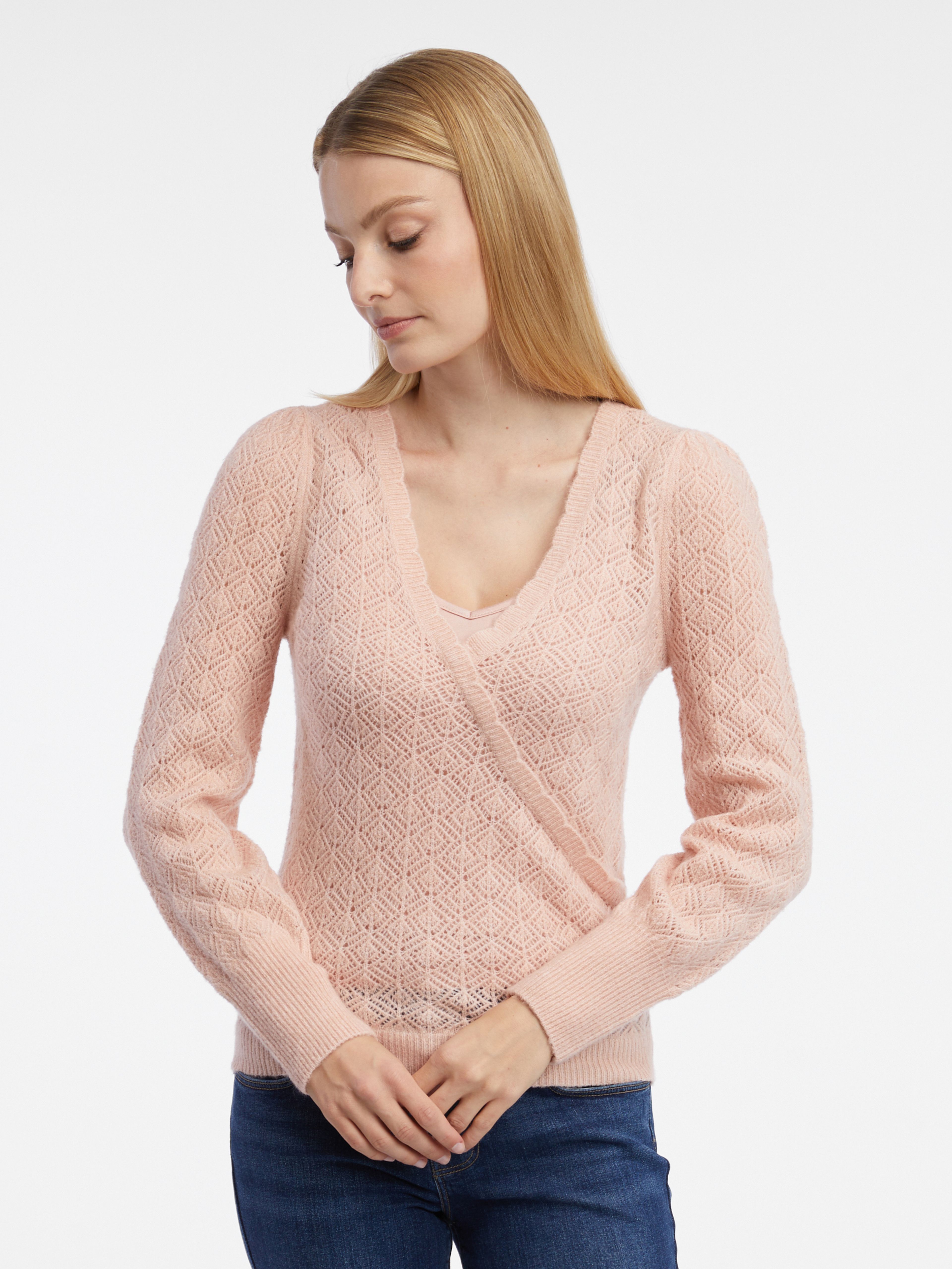ORSAY világos rózsaszín női gyapjú keverék pulóver
