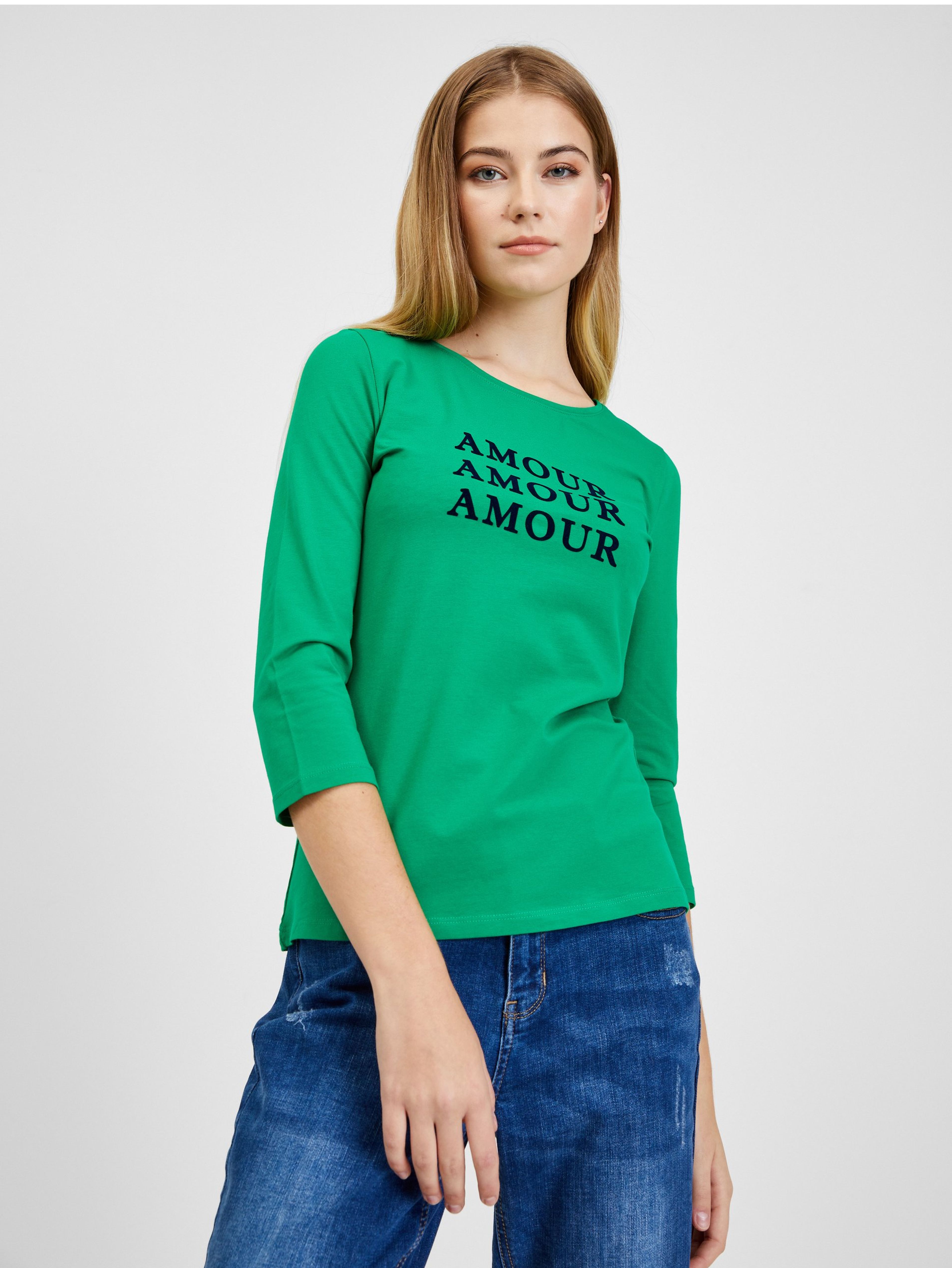 Zelené dámske tričko ORSAY