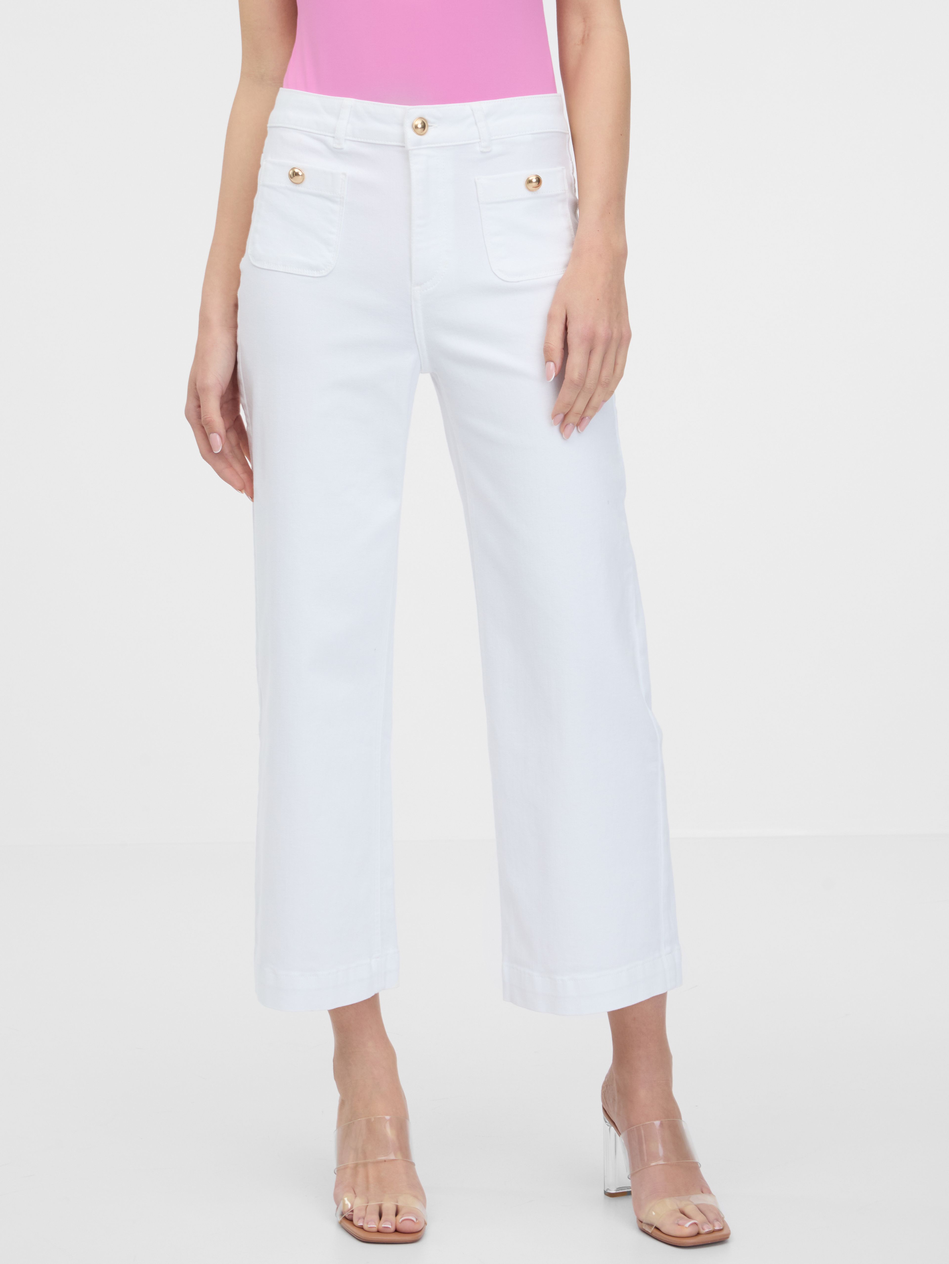 Biele dámske džínsy ORSAY
