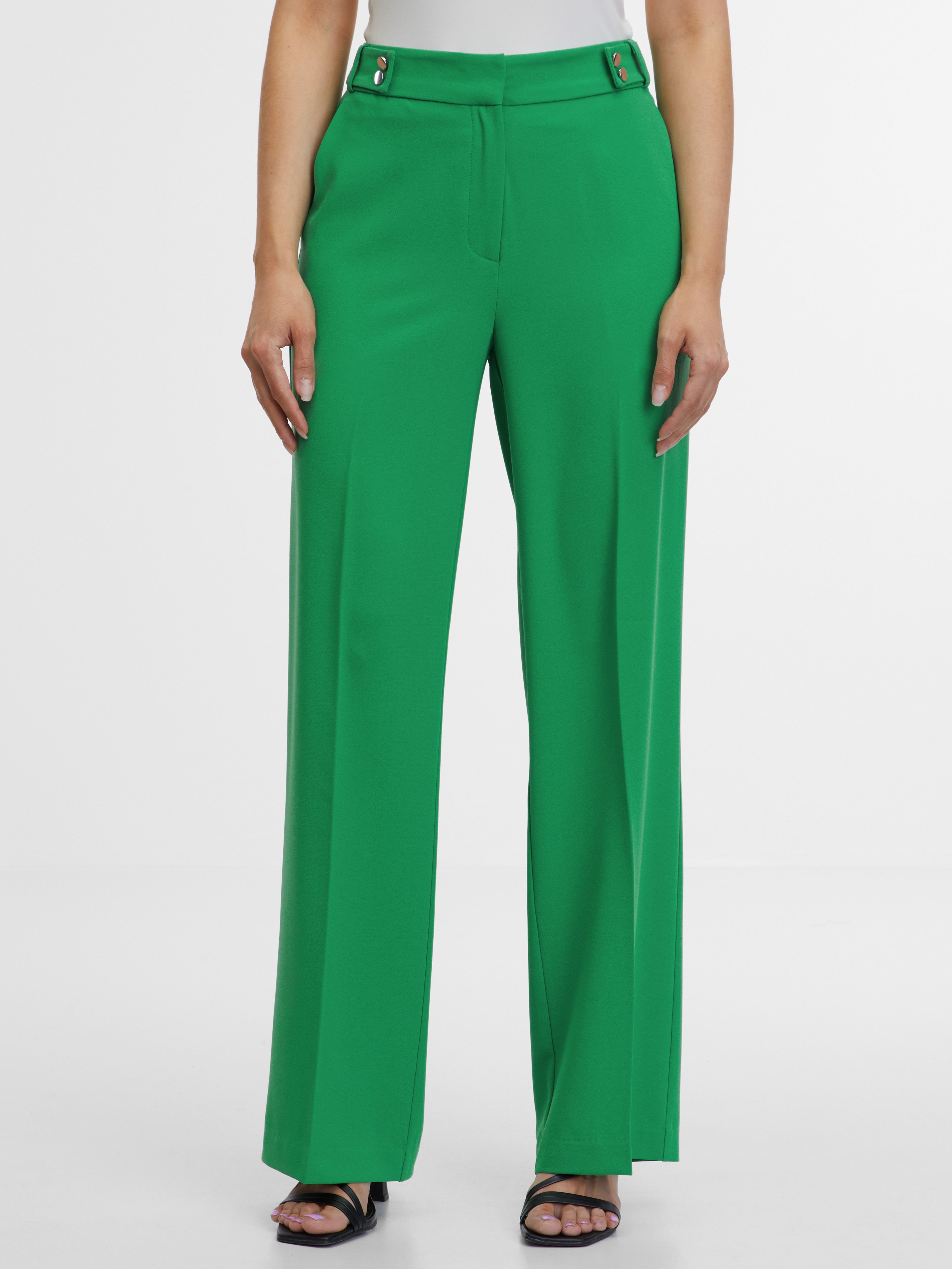 Zelene ženske ravne hlače ORSAY