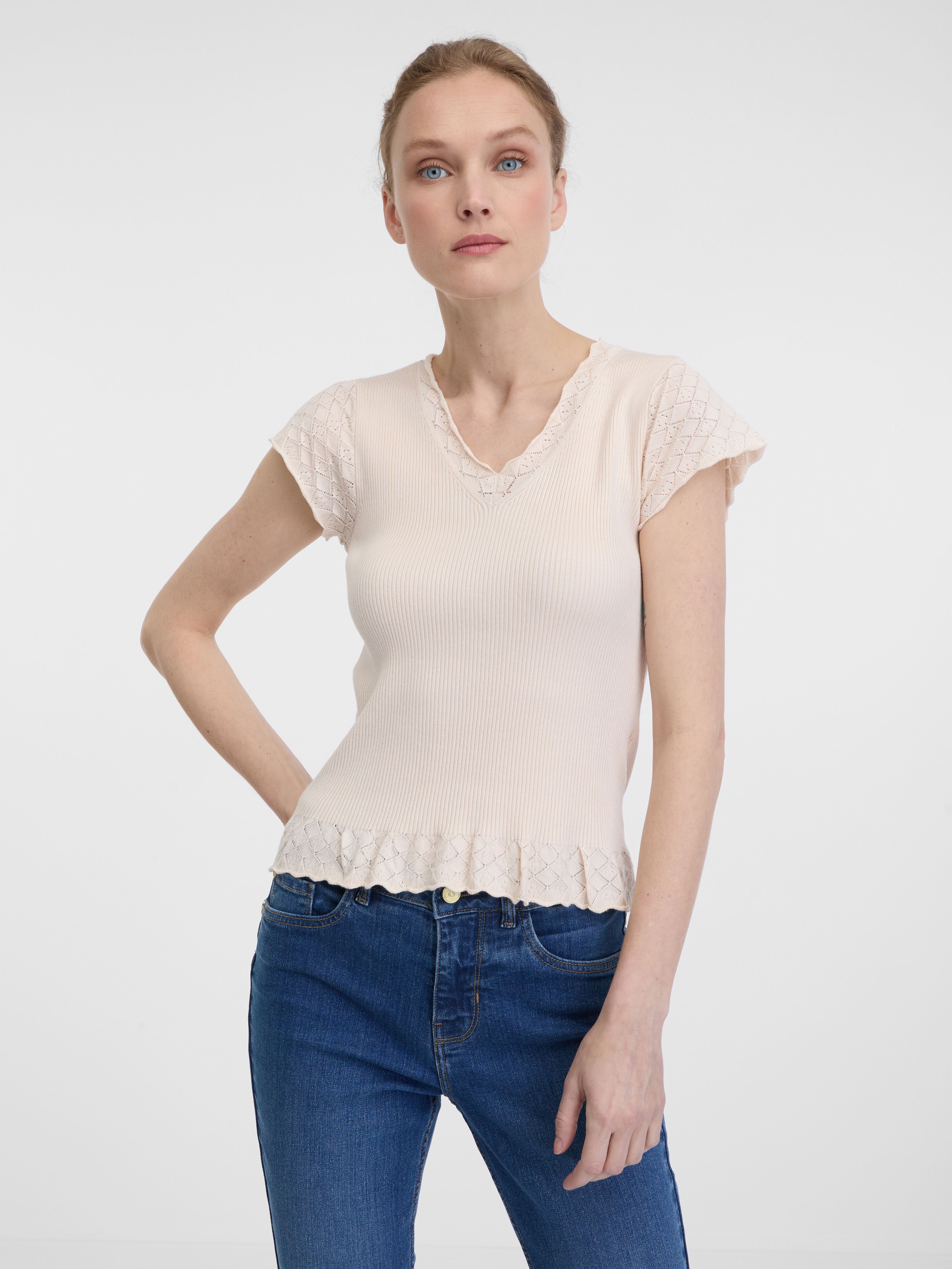 Hellrosa Damen Kurzarm-T-Shirt ORSAY