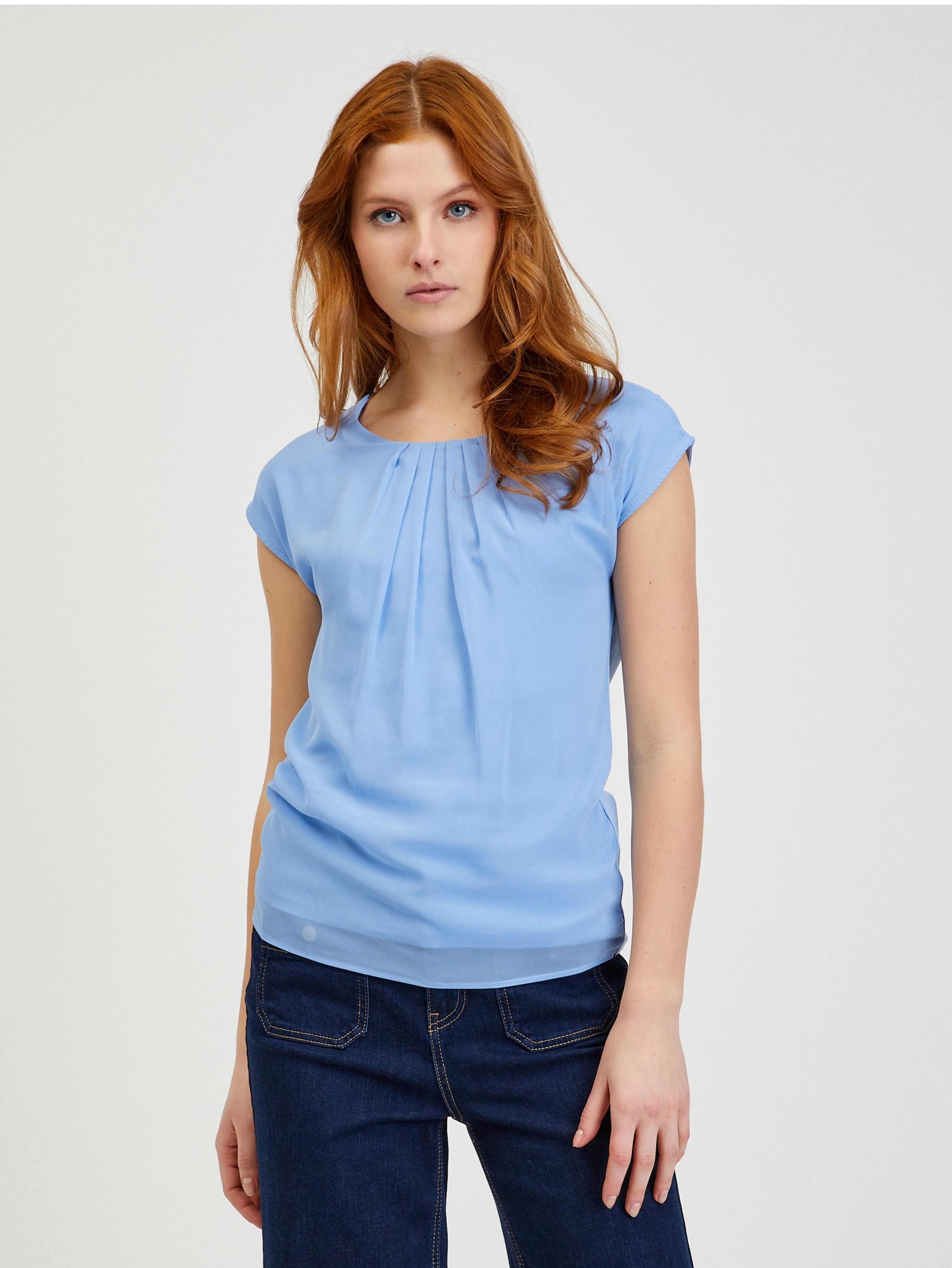 Jasnoniebieski t-shirt damski ORSAY