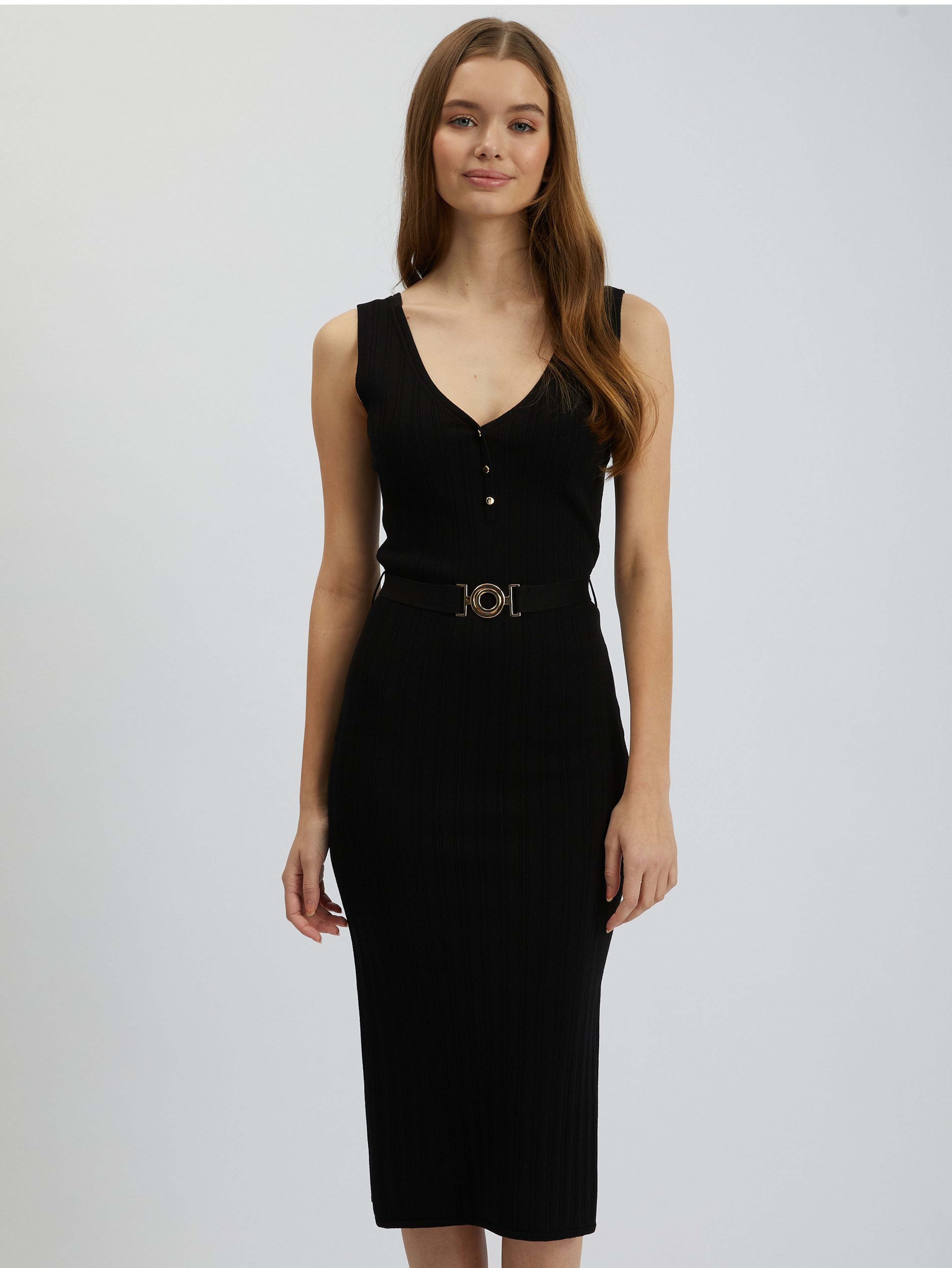 Černé dámské svetrové šaty ORSAY