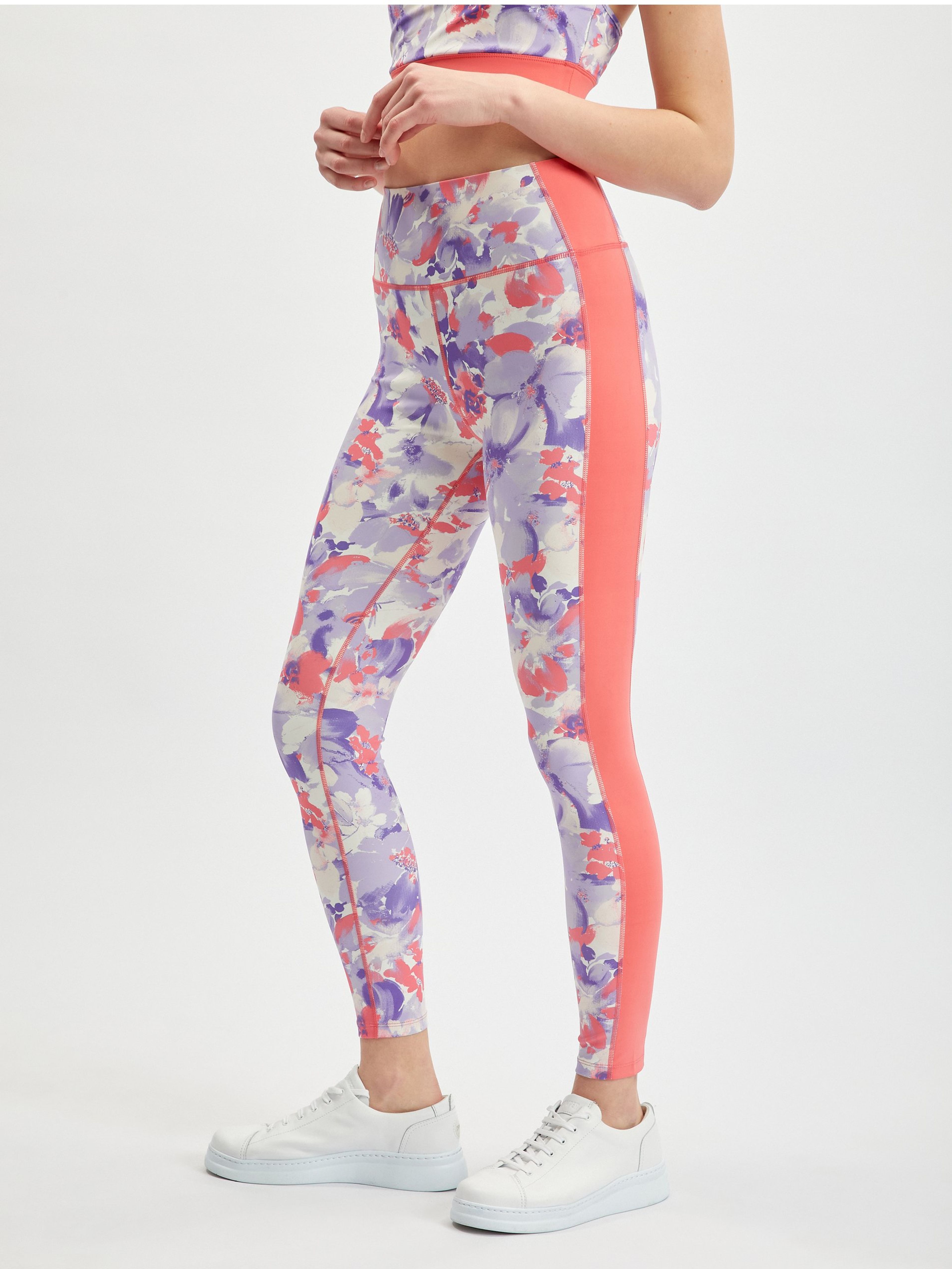 ORSAY halványlila virágmintás női sport leggings