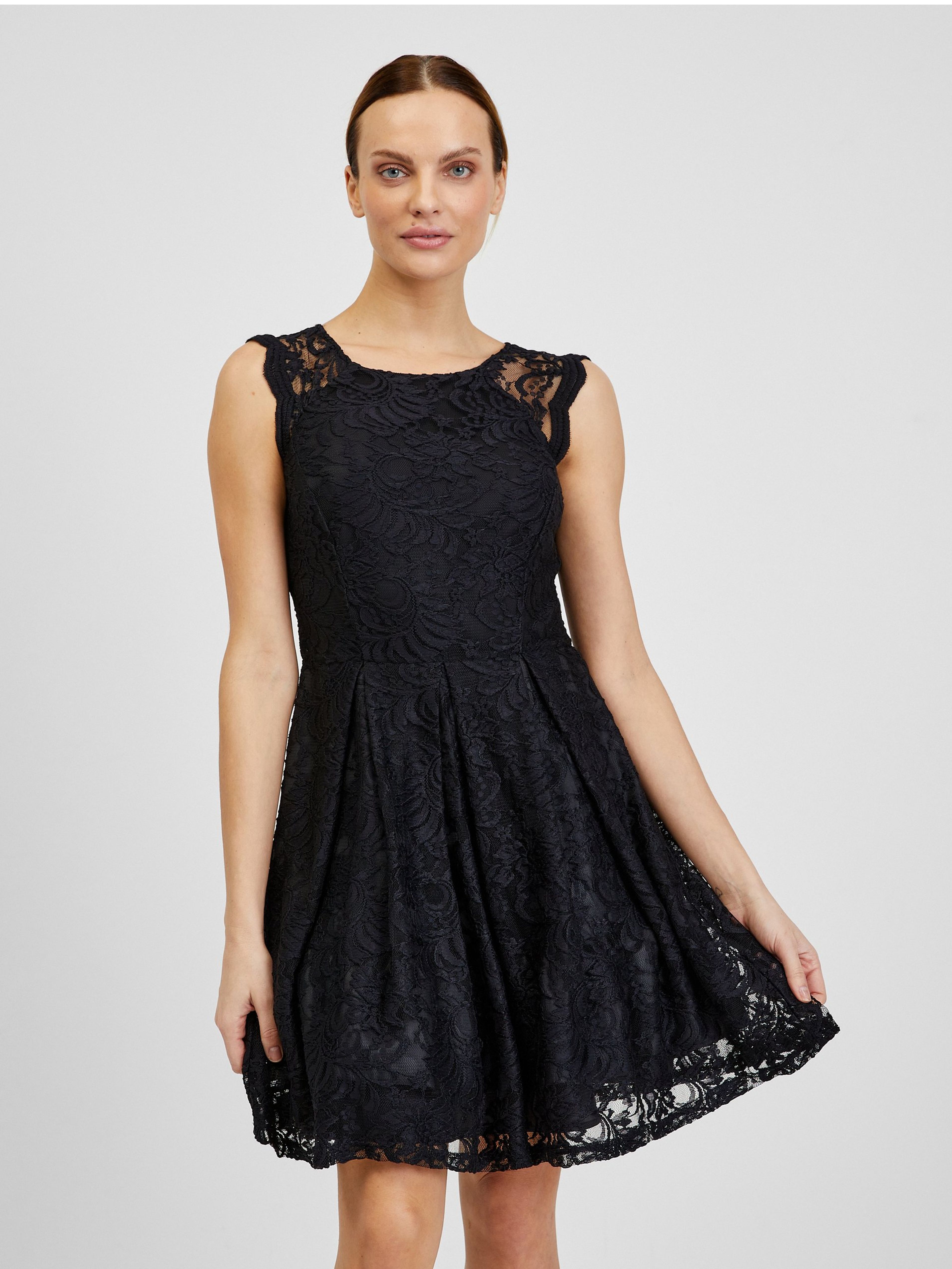 Čierne dámske čipkované šaty ORSAY