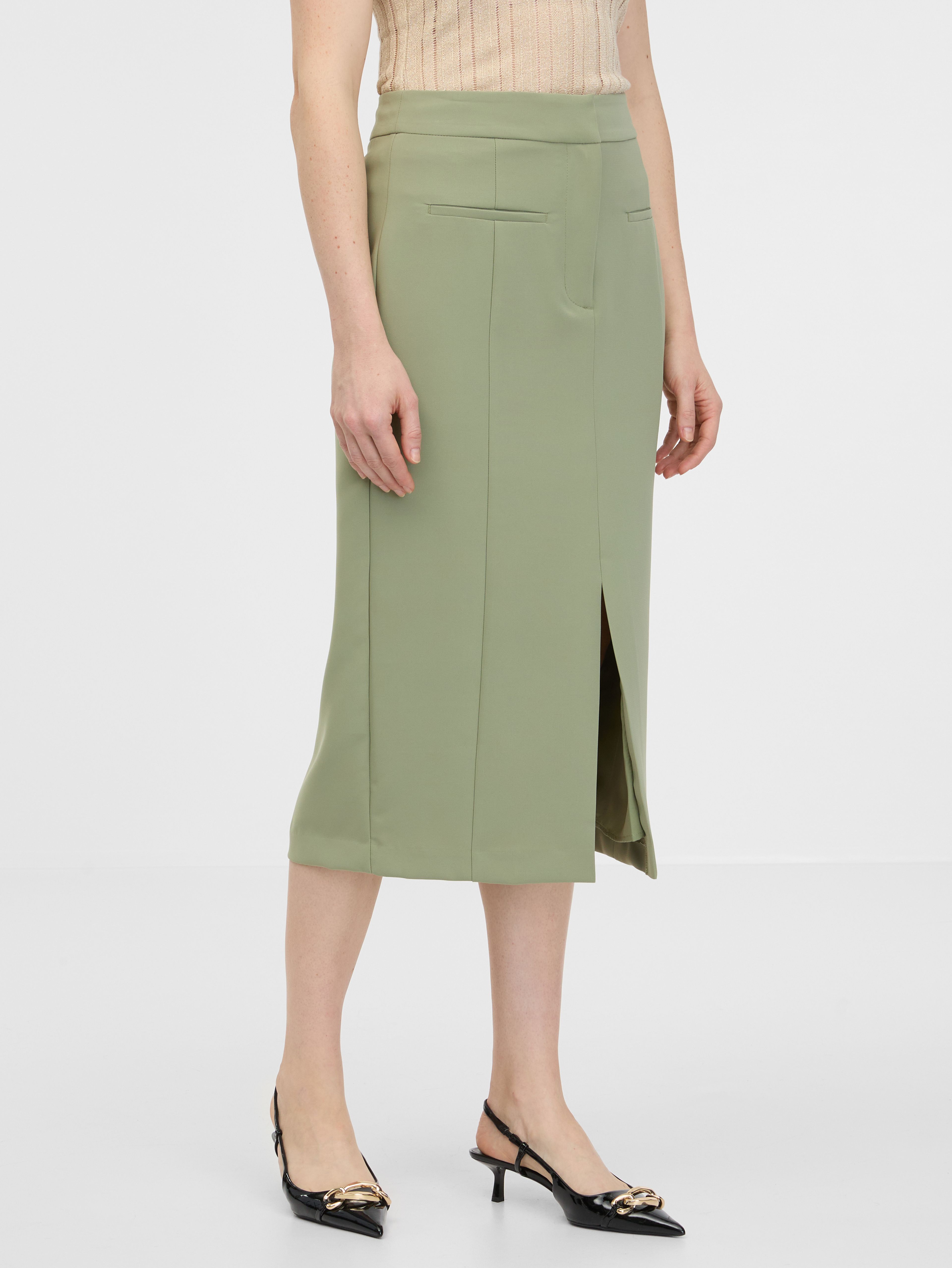 Khaki dámská pouzdrová sukně ORSAY