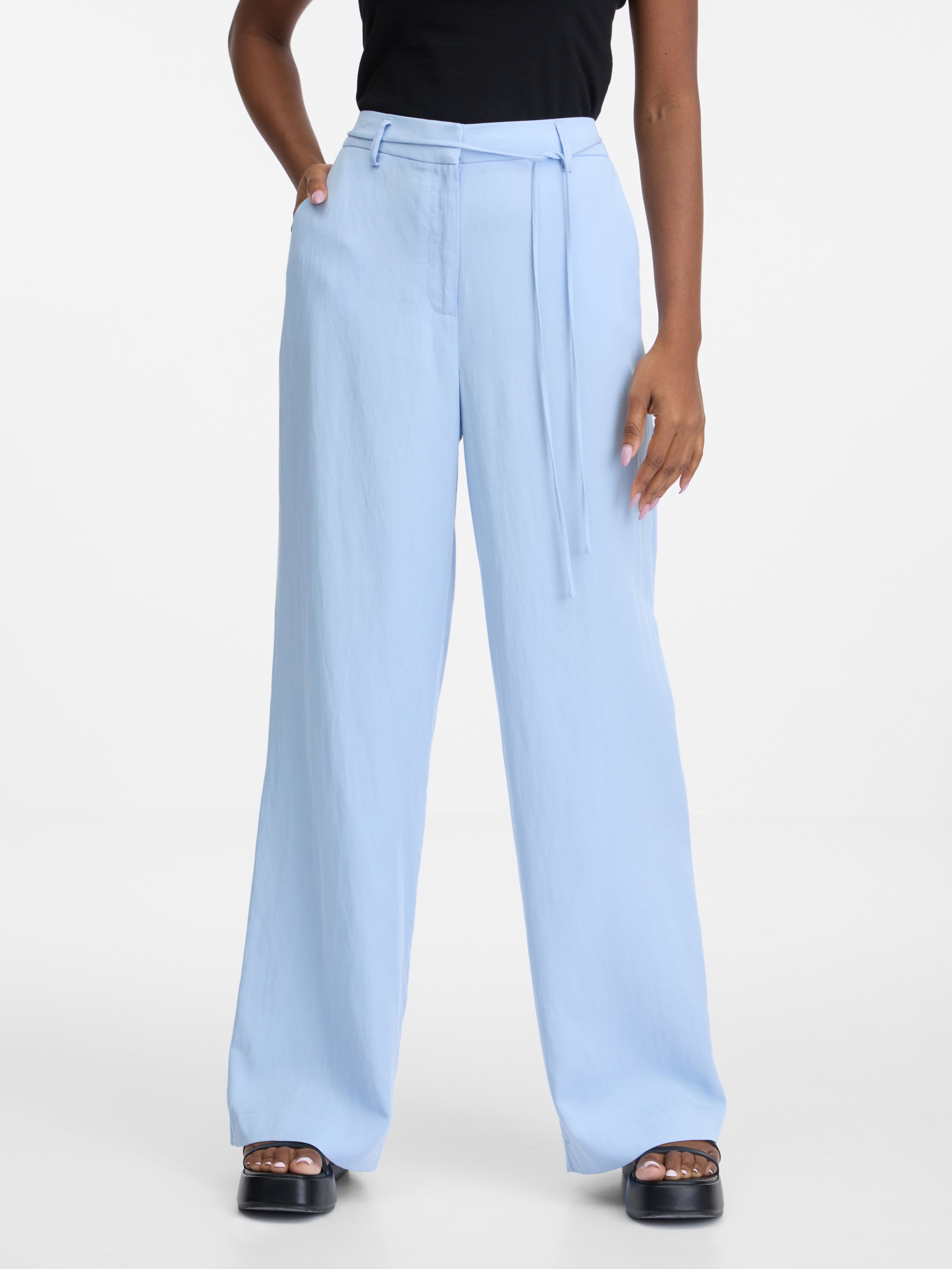 Světle modré dámské kalhoty ORSAY