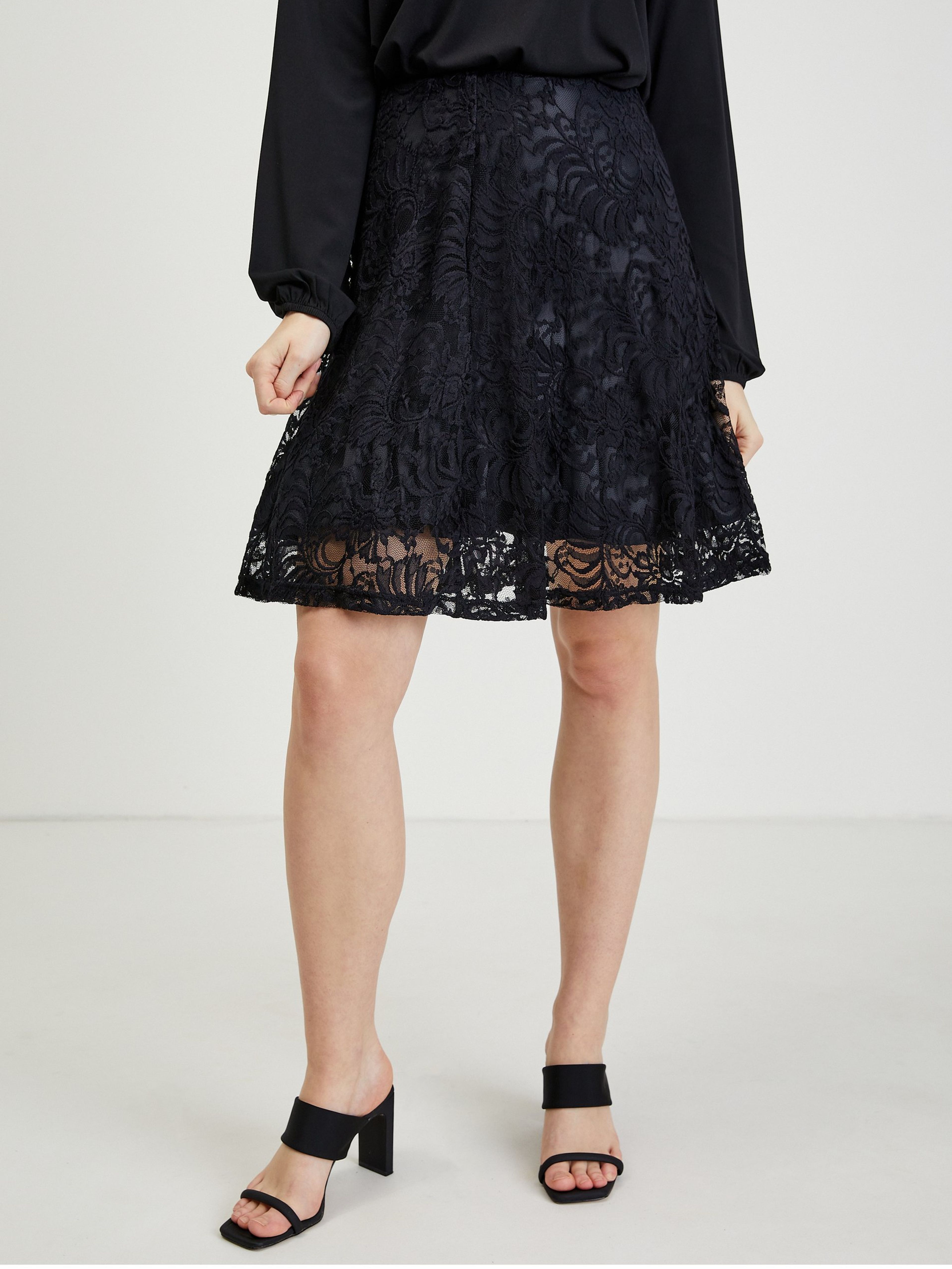 Černá dámská krajková sukně ORSAY