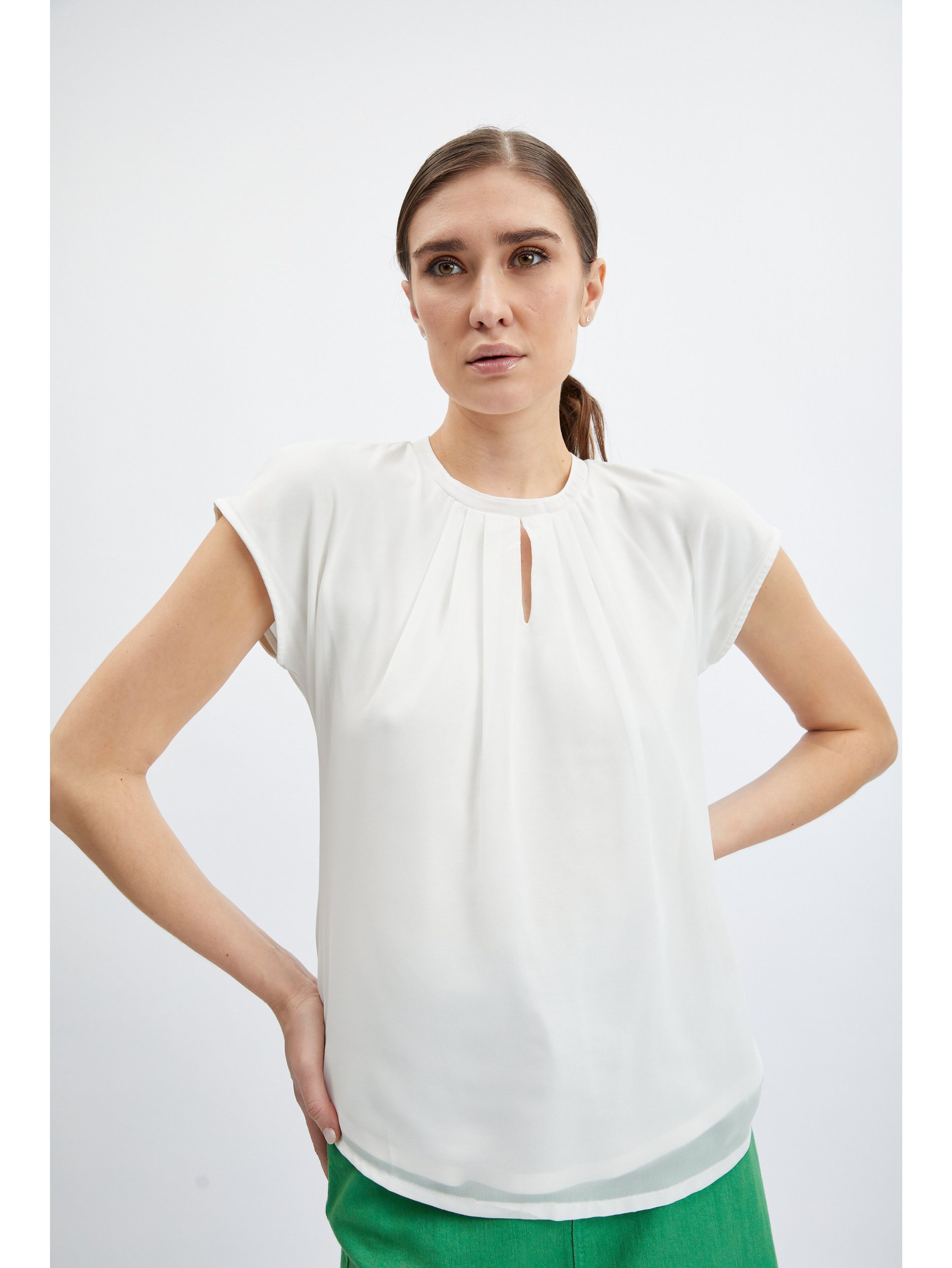 Rosa gemusterte Damen-Cropped-Hose ORSAY | Orsay.at - Der offizielle E ...