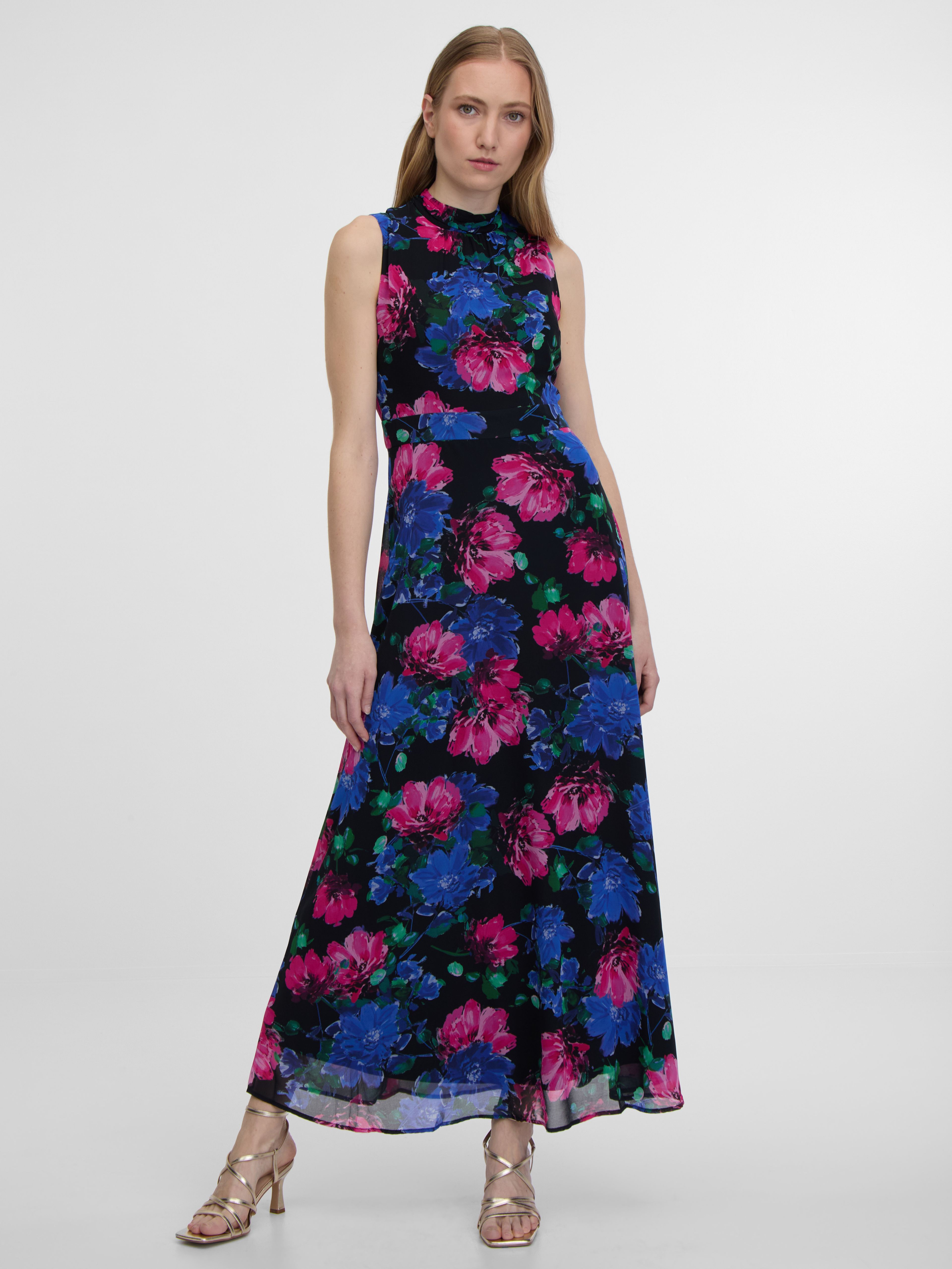 Rochie maxi florala de damă neagră ORSAY