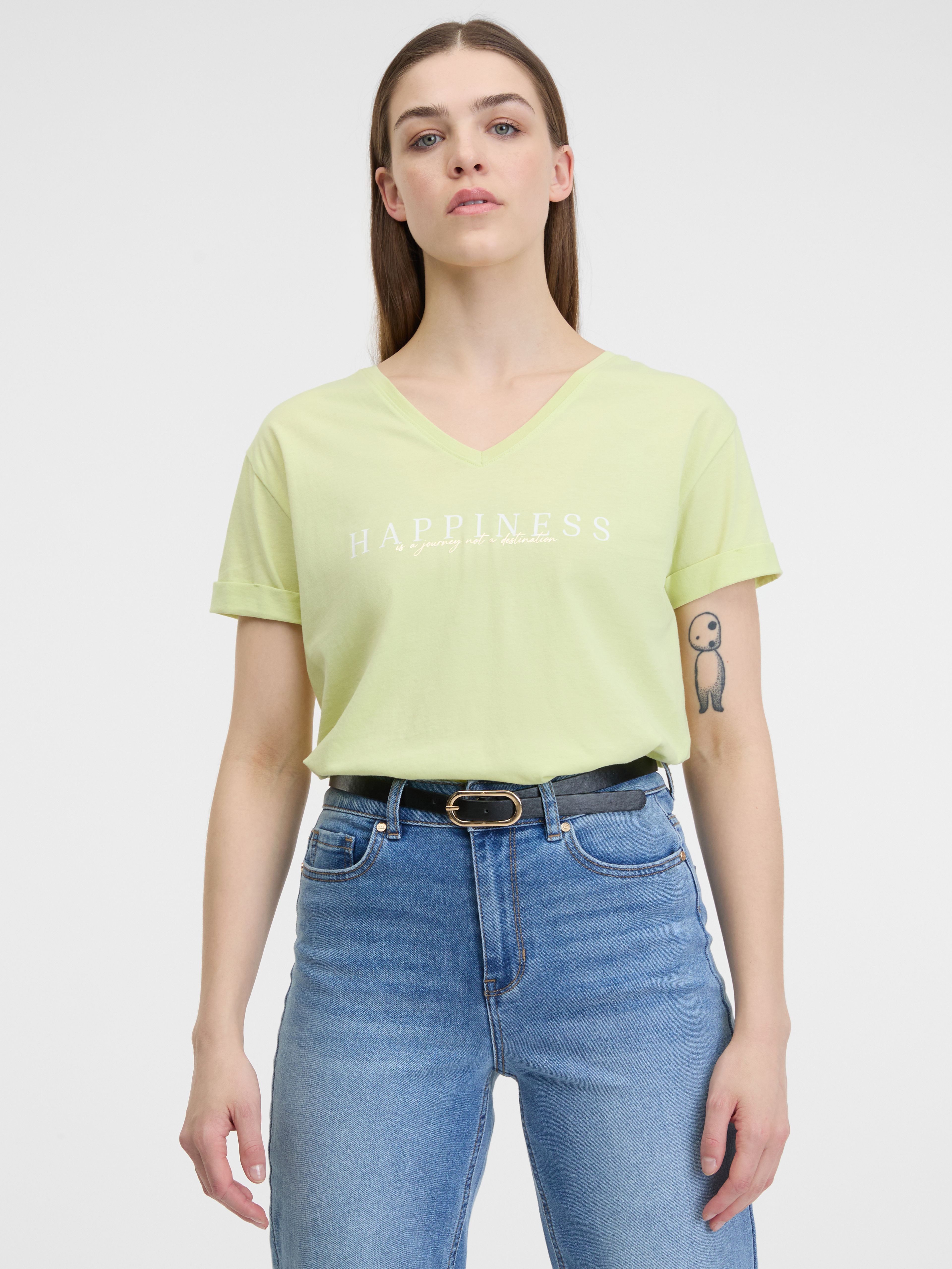 Hellgrünes Damen-T-Shirt ORSAY