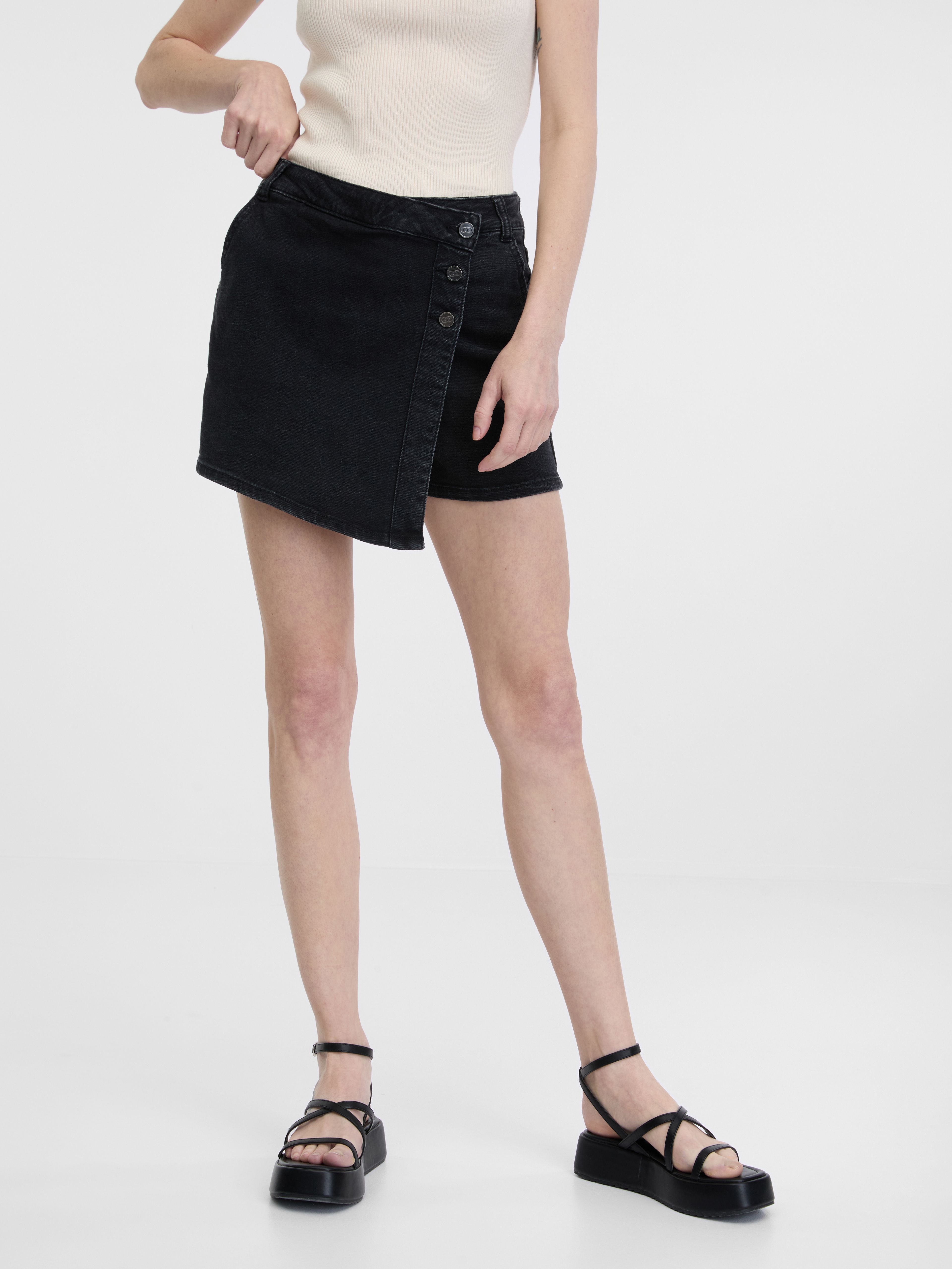 Schwarze Damen Denim Shorts ORSAY