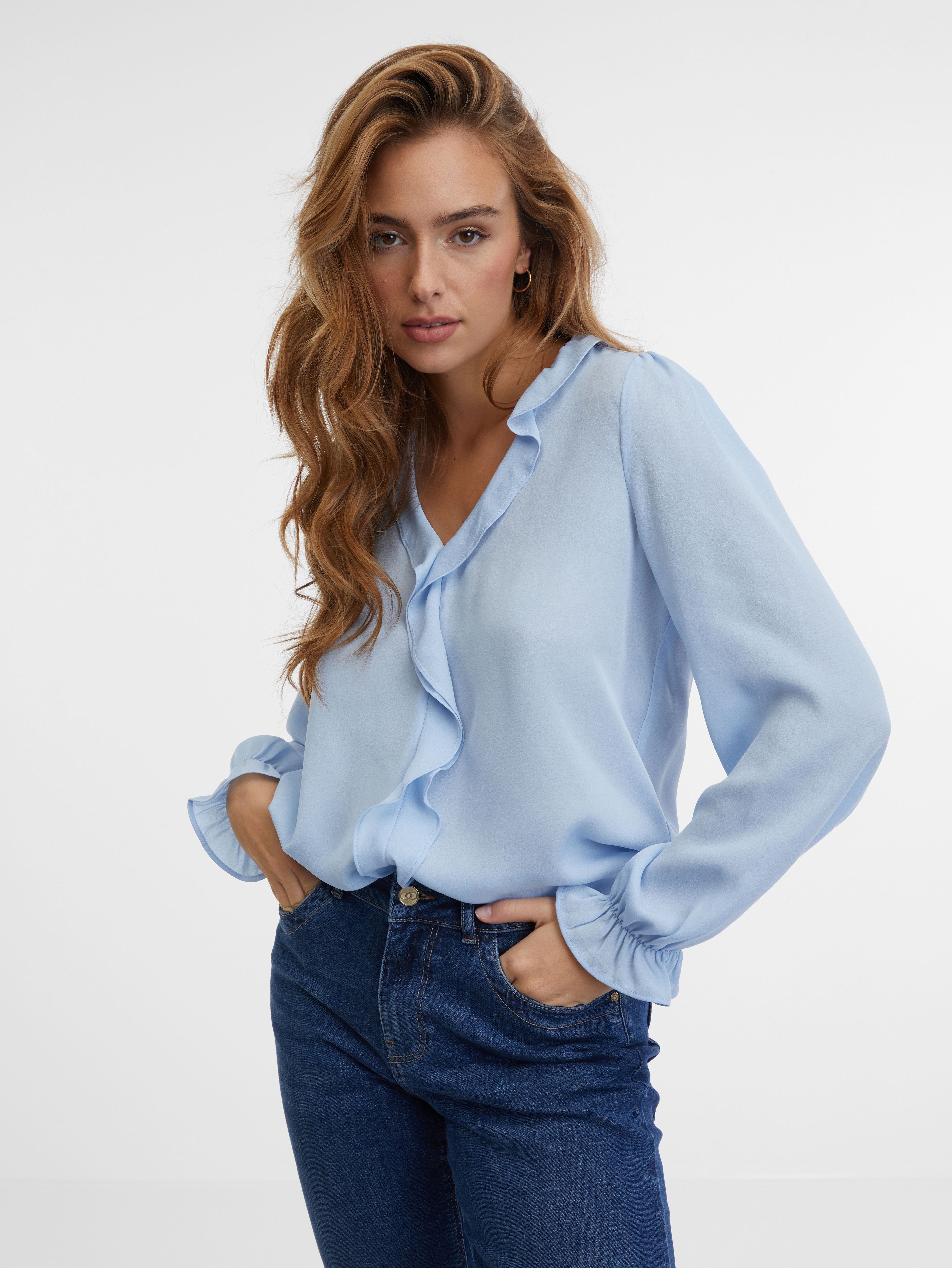 Svijetlo plava ženska bluza ORSAY