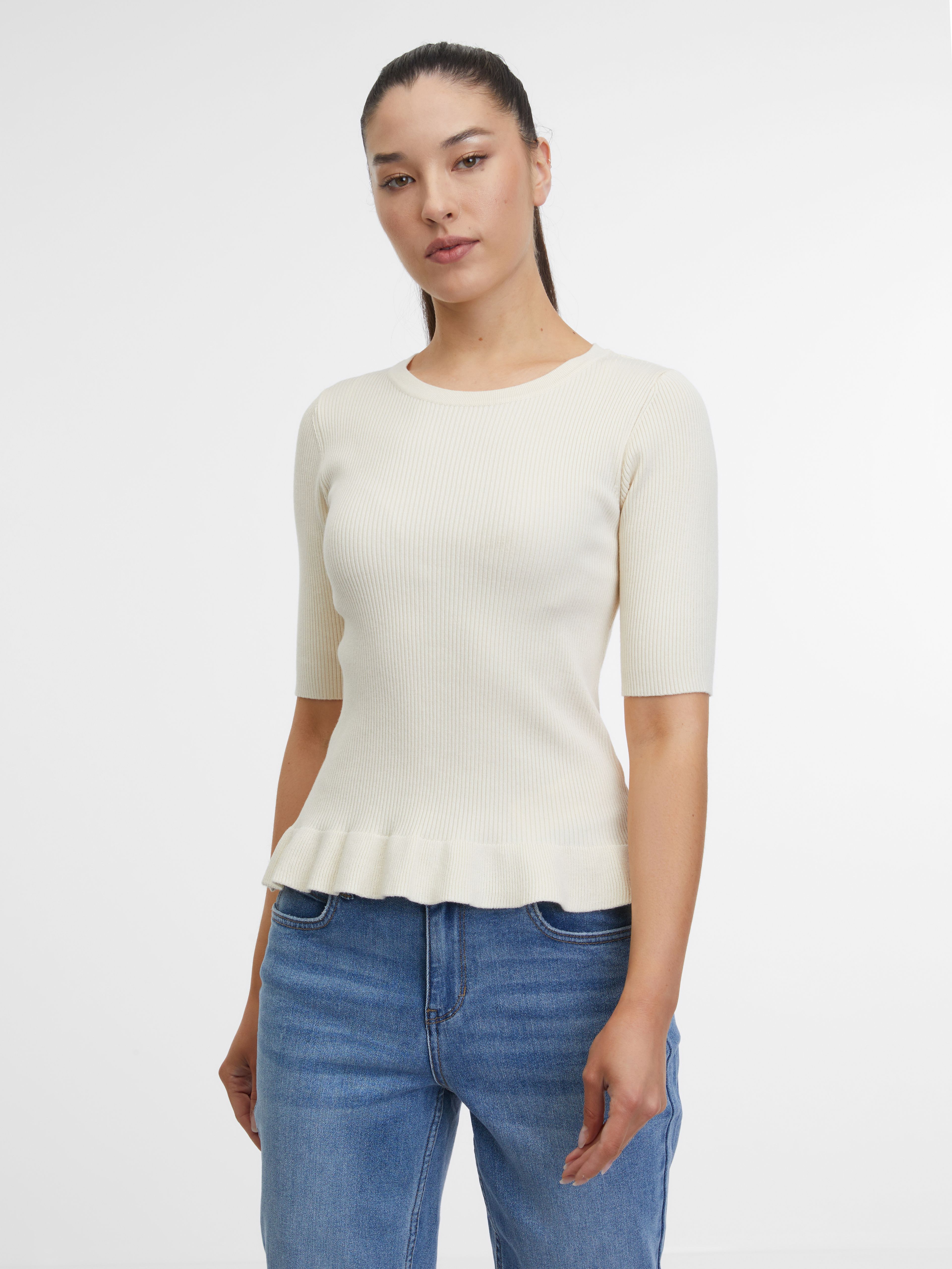 Cremefarbenes Damen-T-Shirt ORSAY