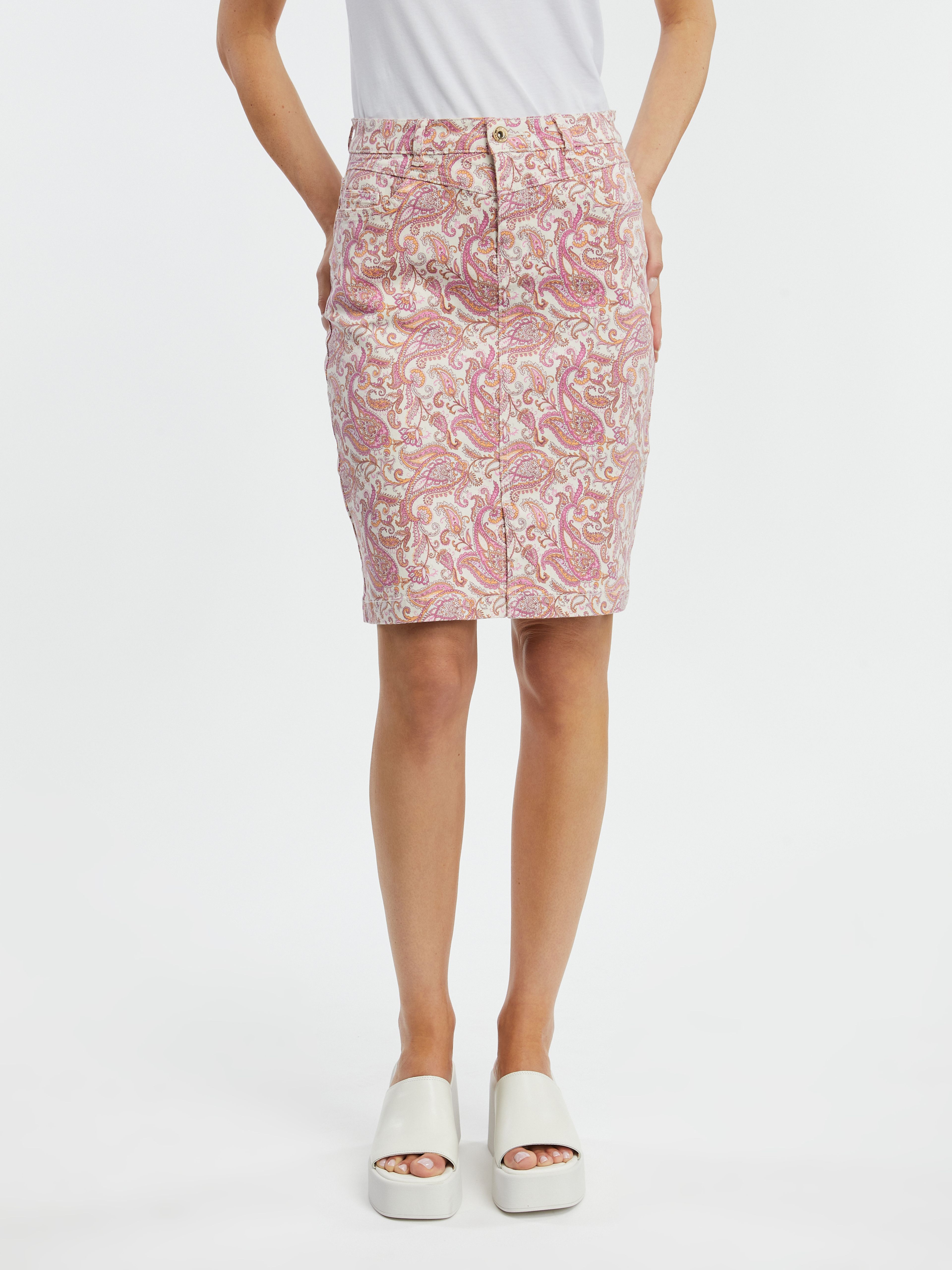 Ružičasta ženska traper suknja s uzorkom ORSAY | Orsay.hr - Službeni e ...