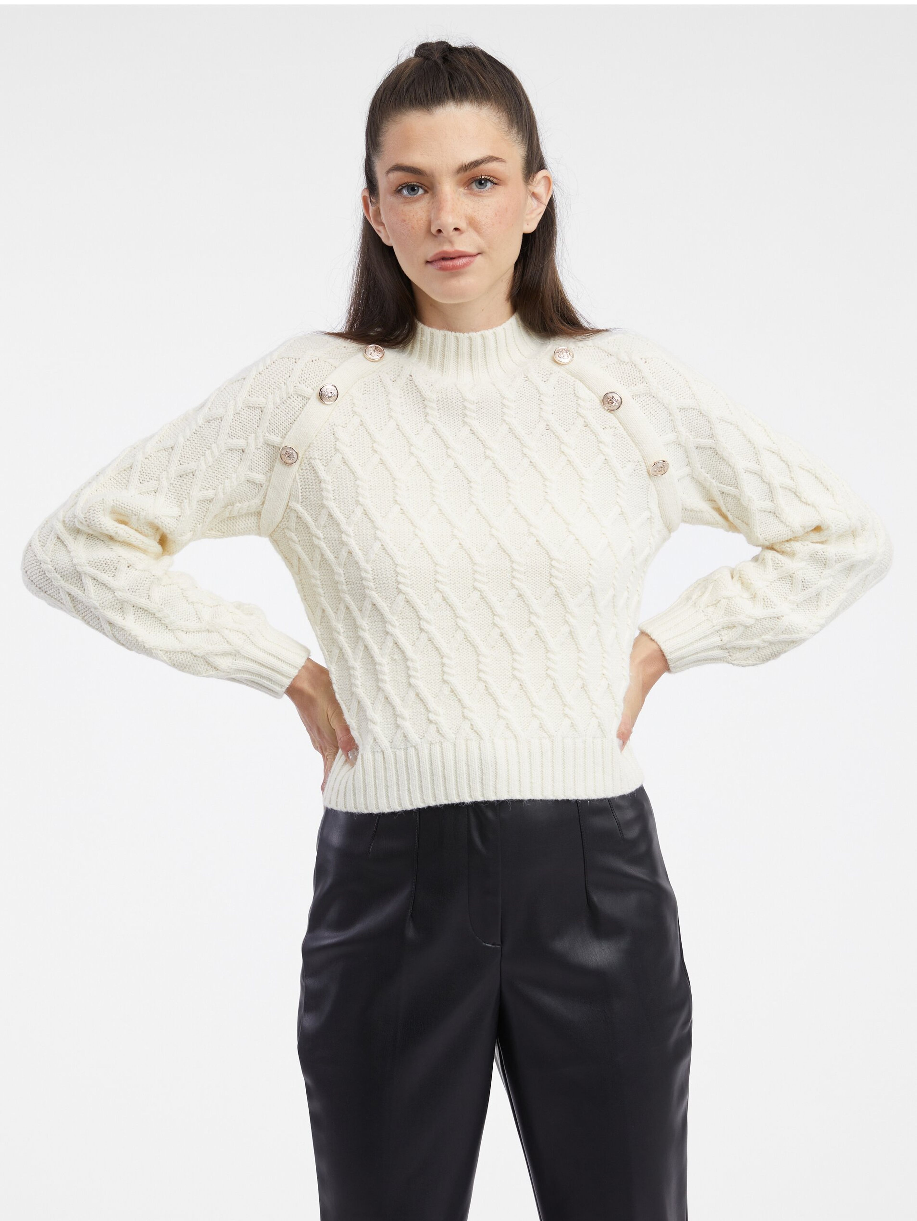 Kremowy sweter damski ORSAY