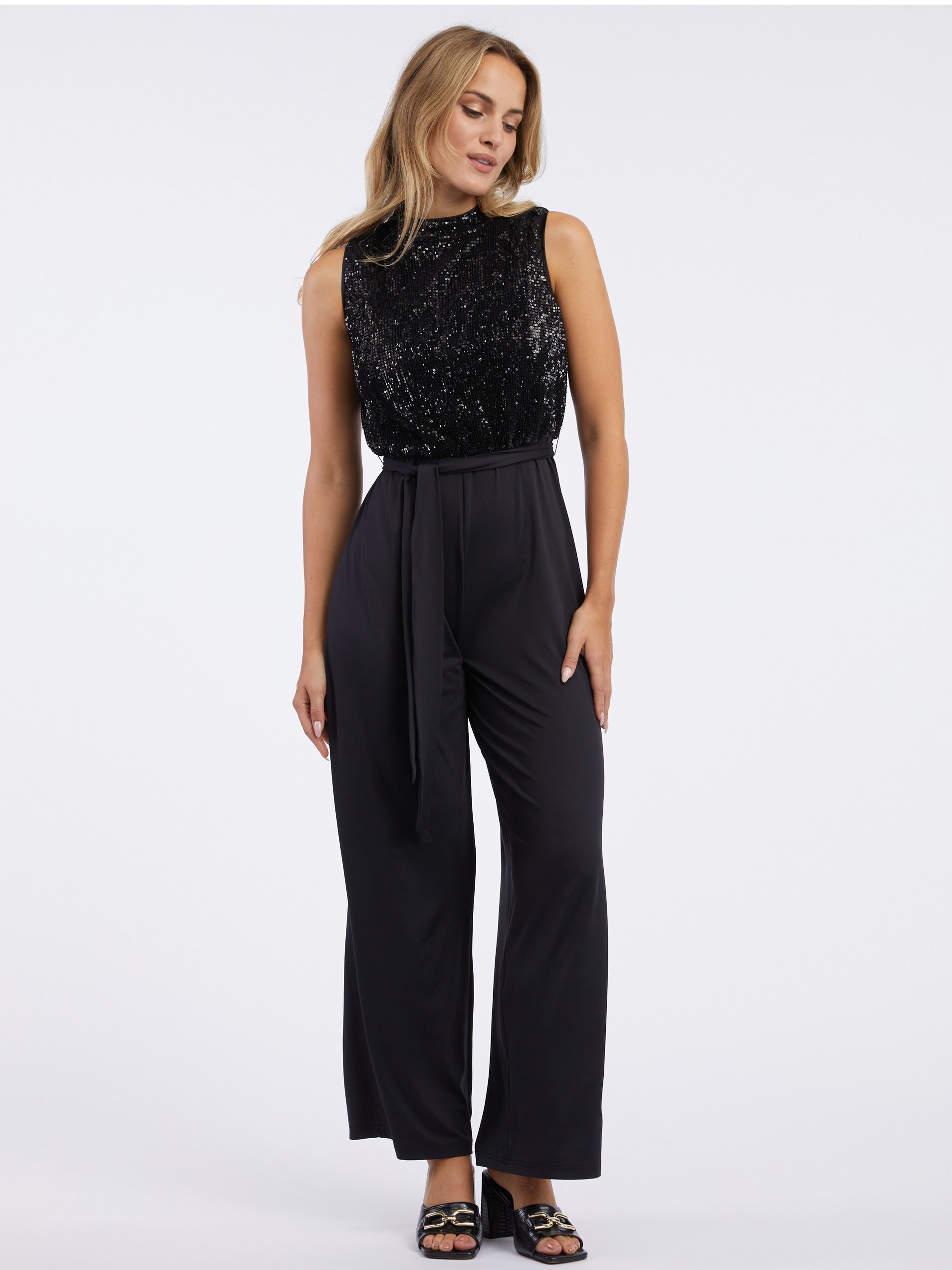 Schwarzer Damen Jumpsuit mit Pailletten ORSAY Orsay.at Der offizielle der Marke ORSAY