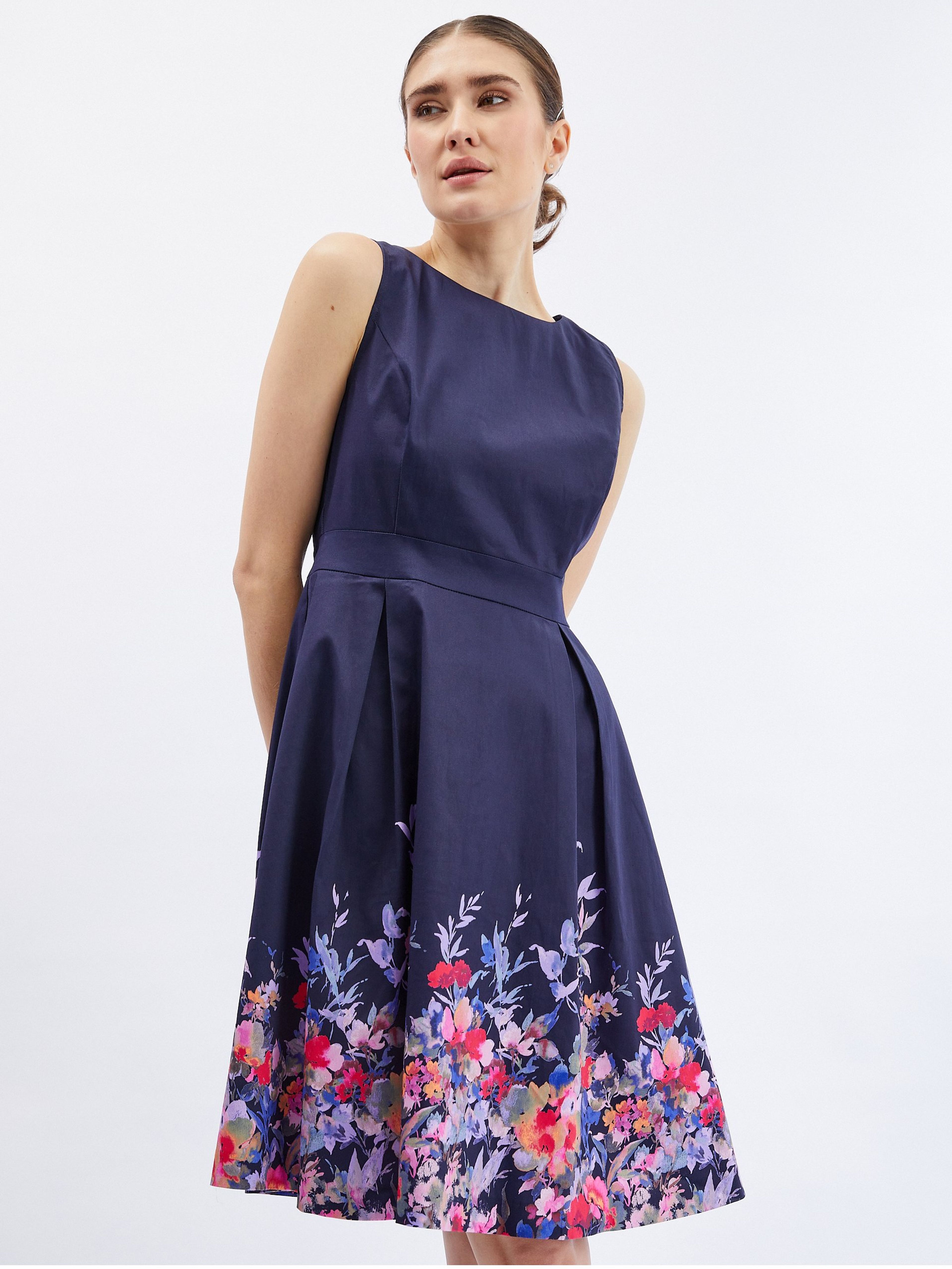 ORSAY sötét kék női virágmintás ruha