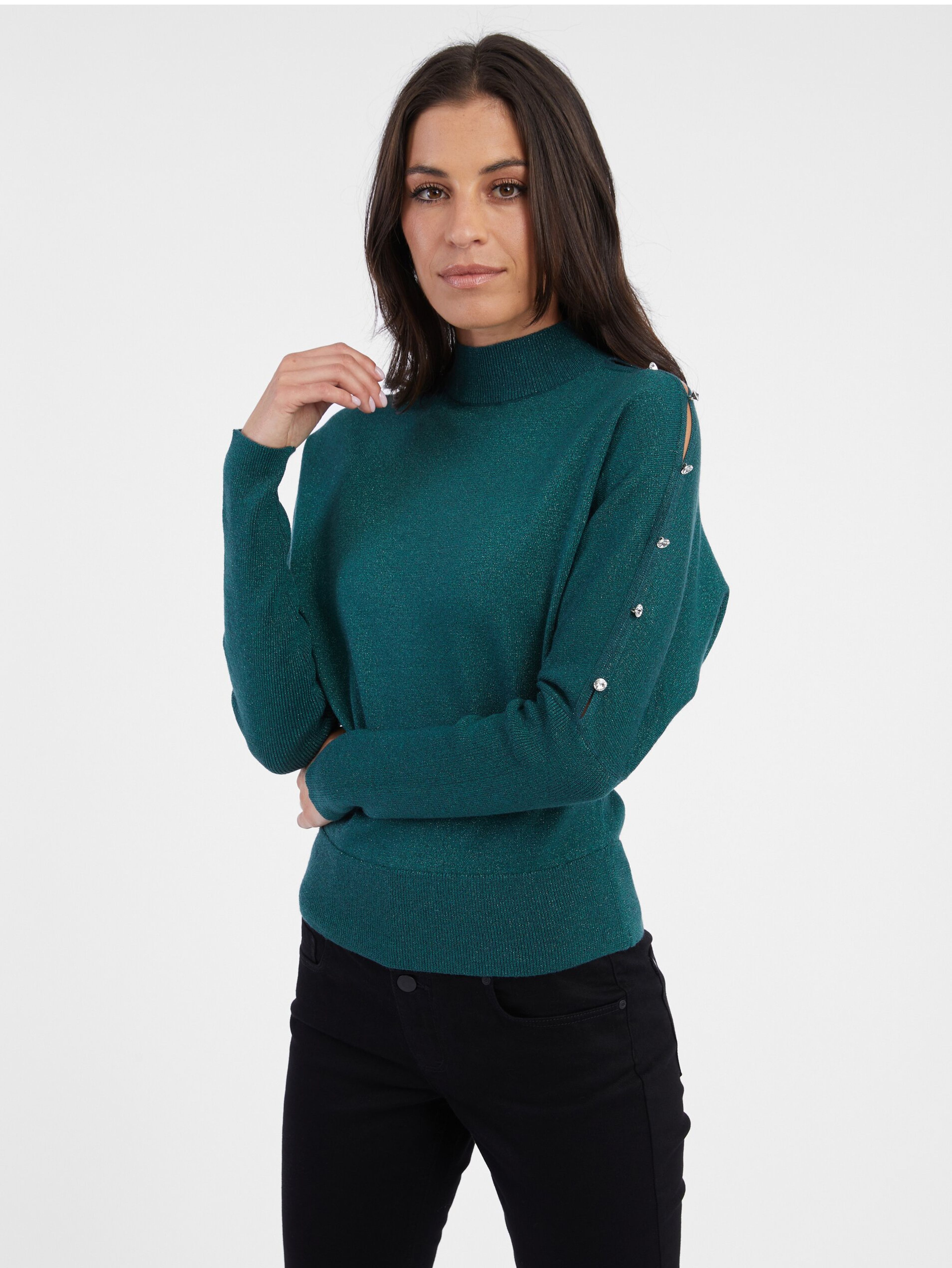 Damski sweter w kolorze petrol ORSAY
