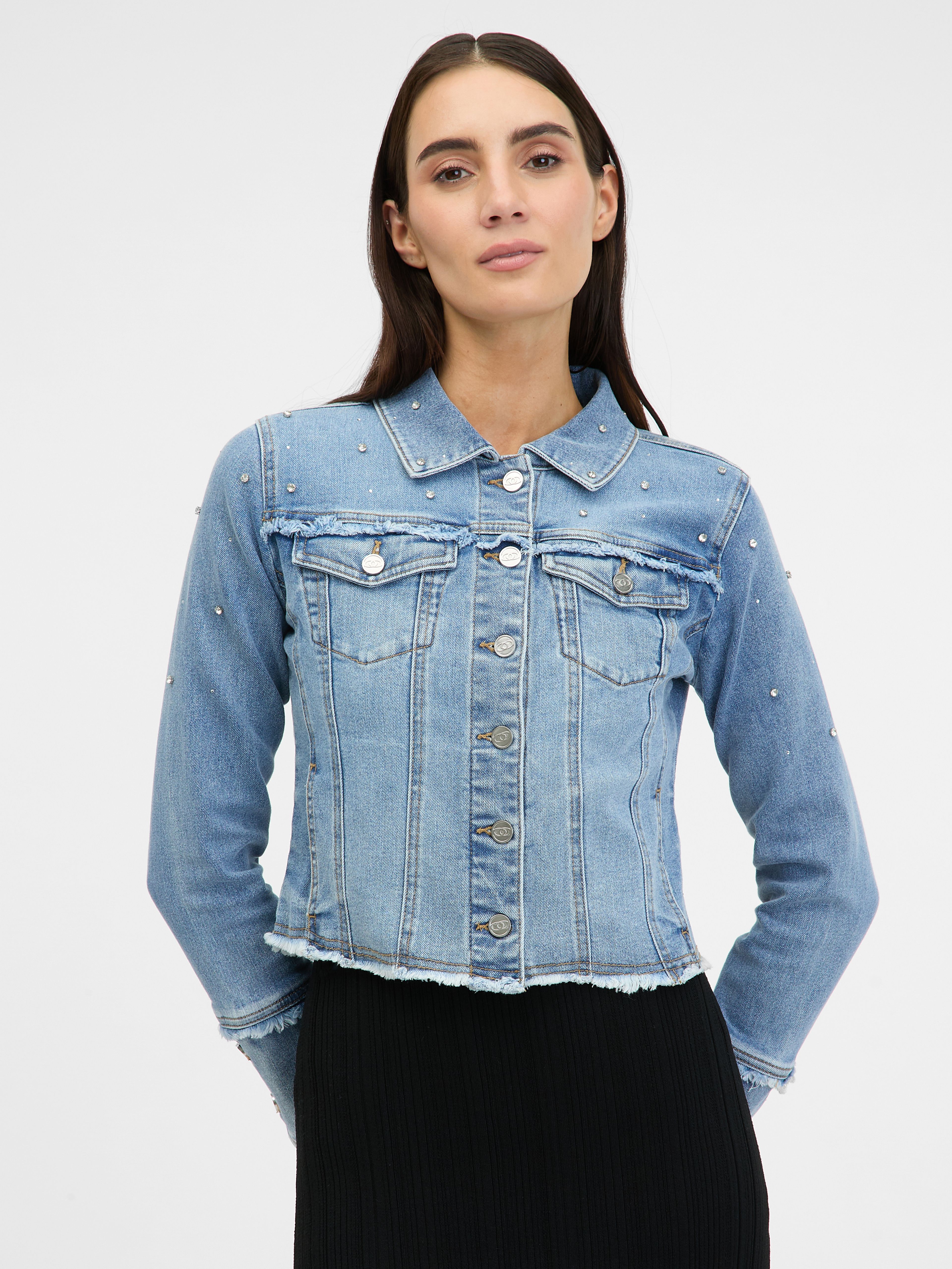 Hellblaue Damen-Jeansjacke ORSAY