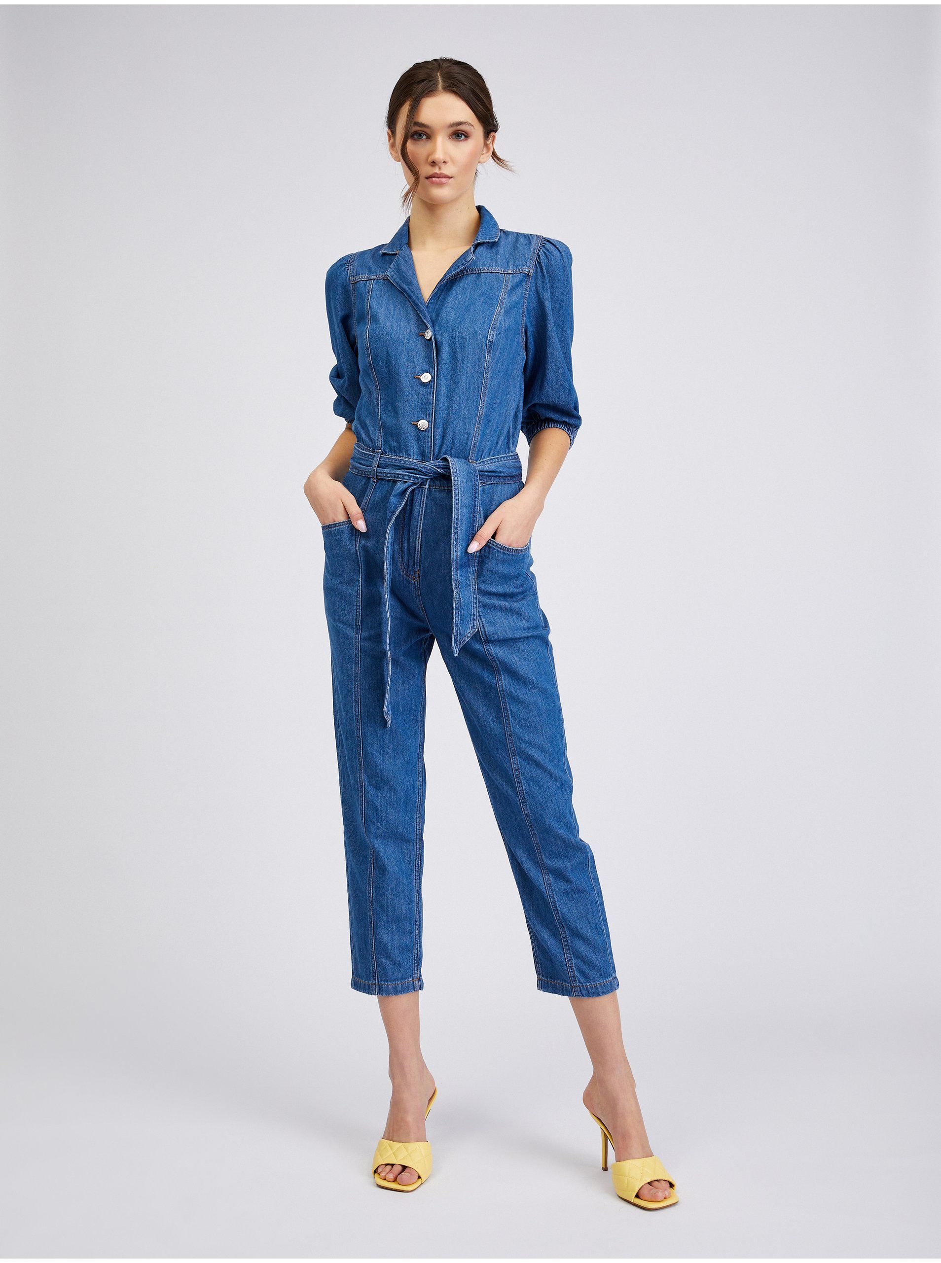 Blauer DamenJumpsuit aus Denim ORSAY Orsay.de Der offizielle der Marke ORSAY für