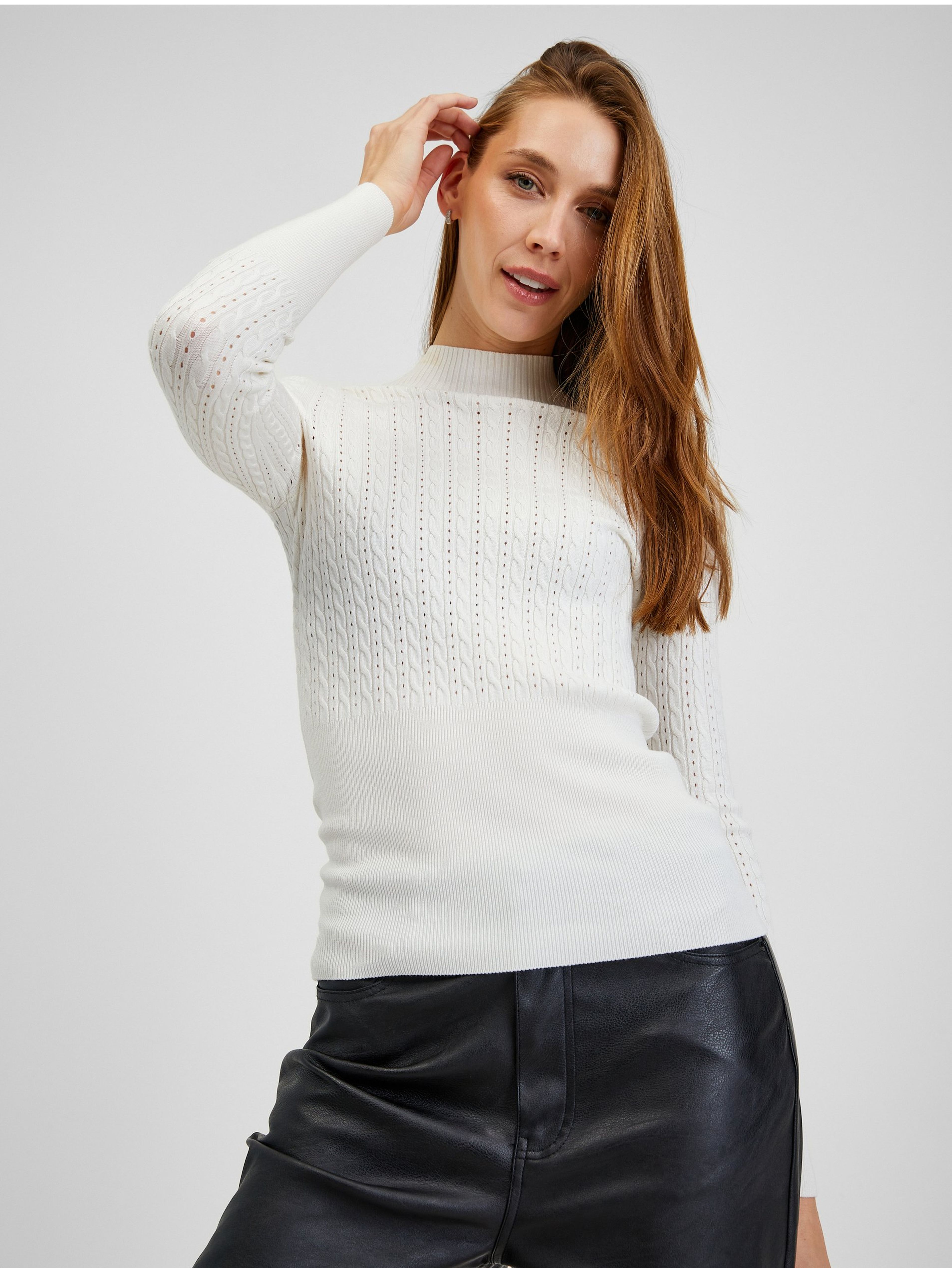 Biały sweter damski ORSAY