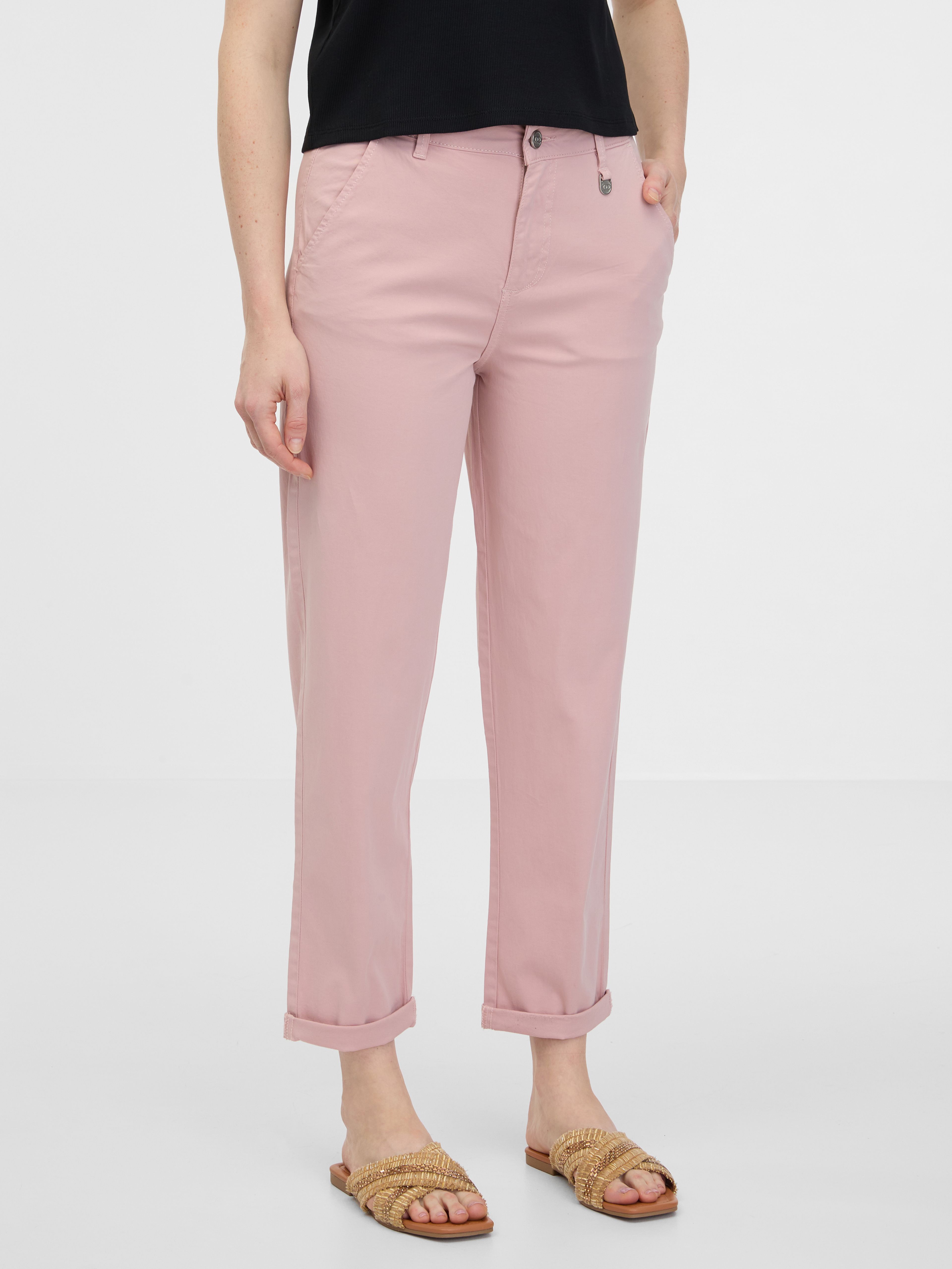 Pantaloni roz deschis pentru femei ORSAY