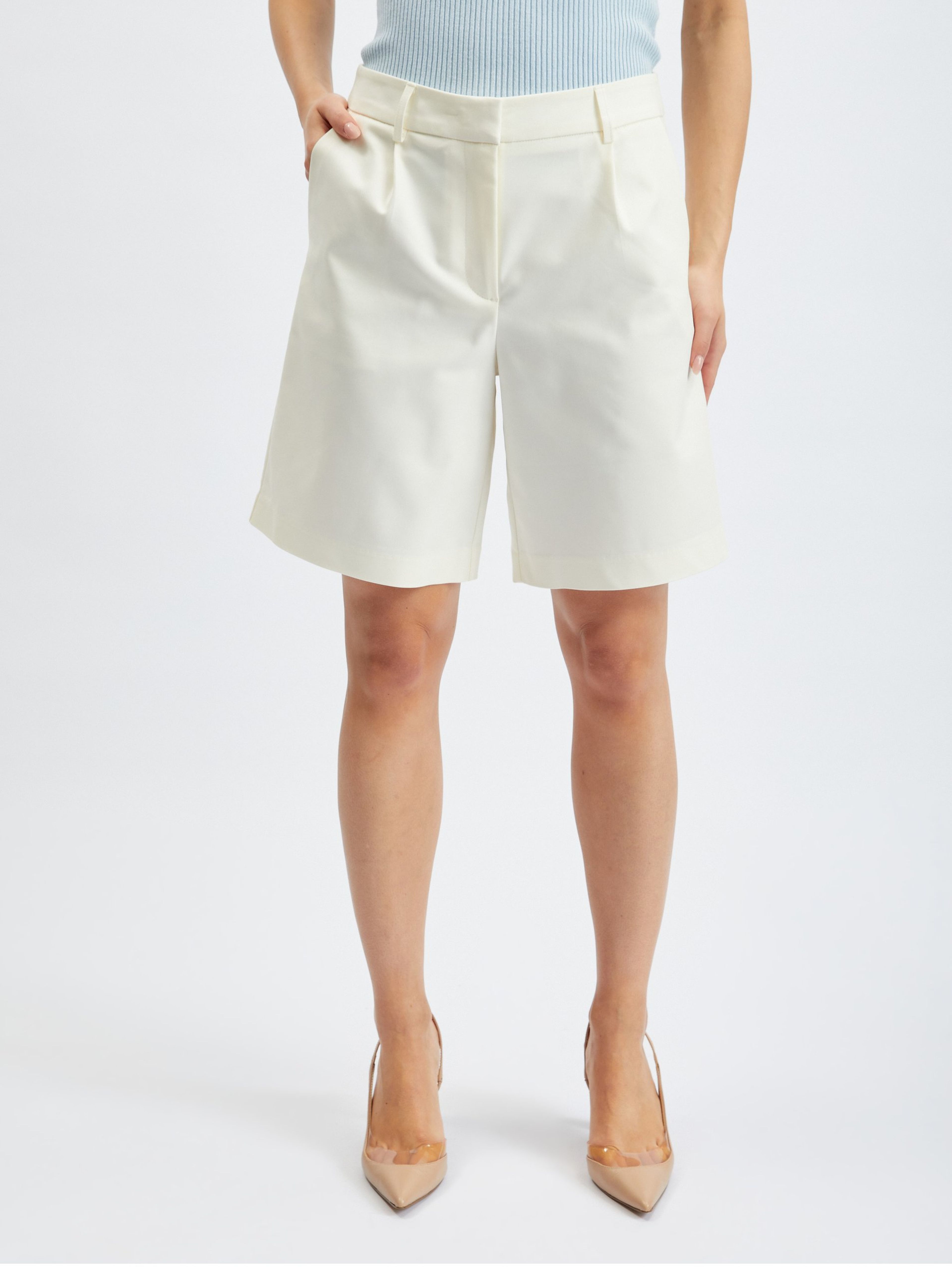 Weiße Damen-Shorts ORSAY