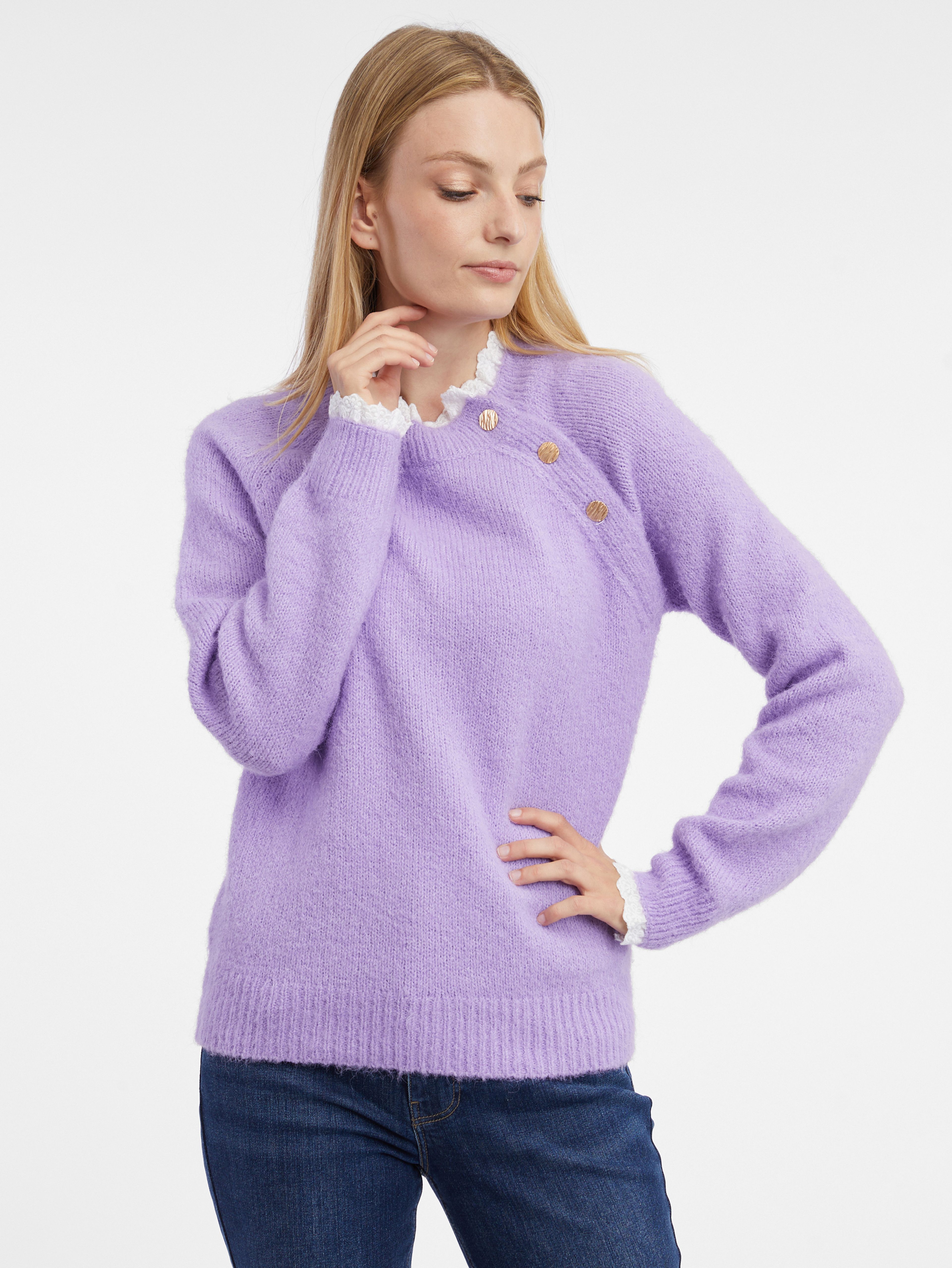 Jasnofioletowy sweter damski ORSAY