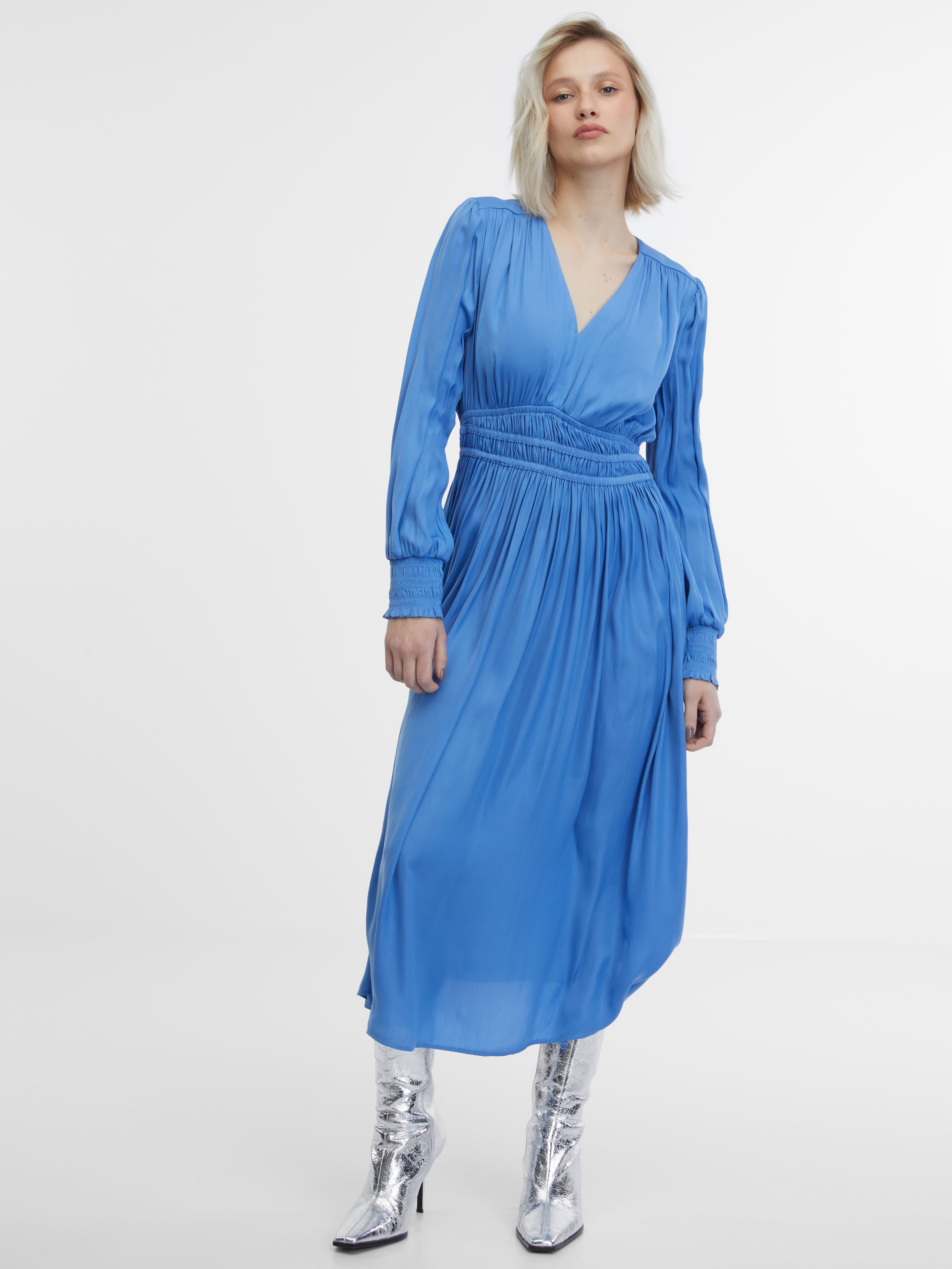 Modra ženska obleka ORSAY