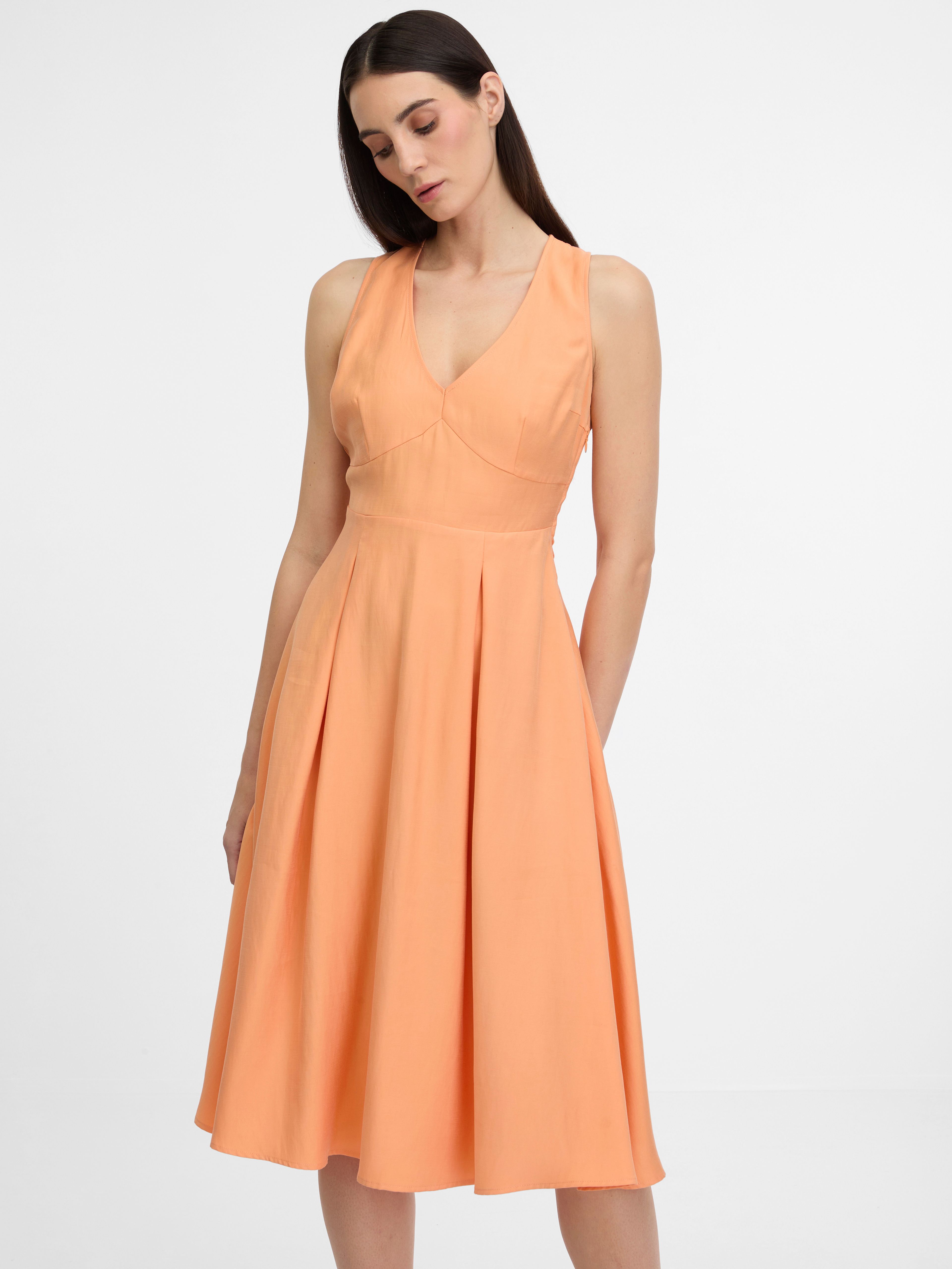 Pomarańczowa sukienka damska ORSAY
