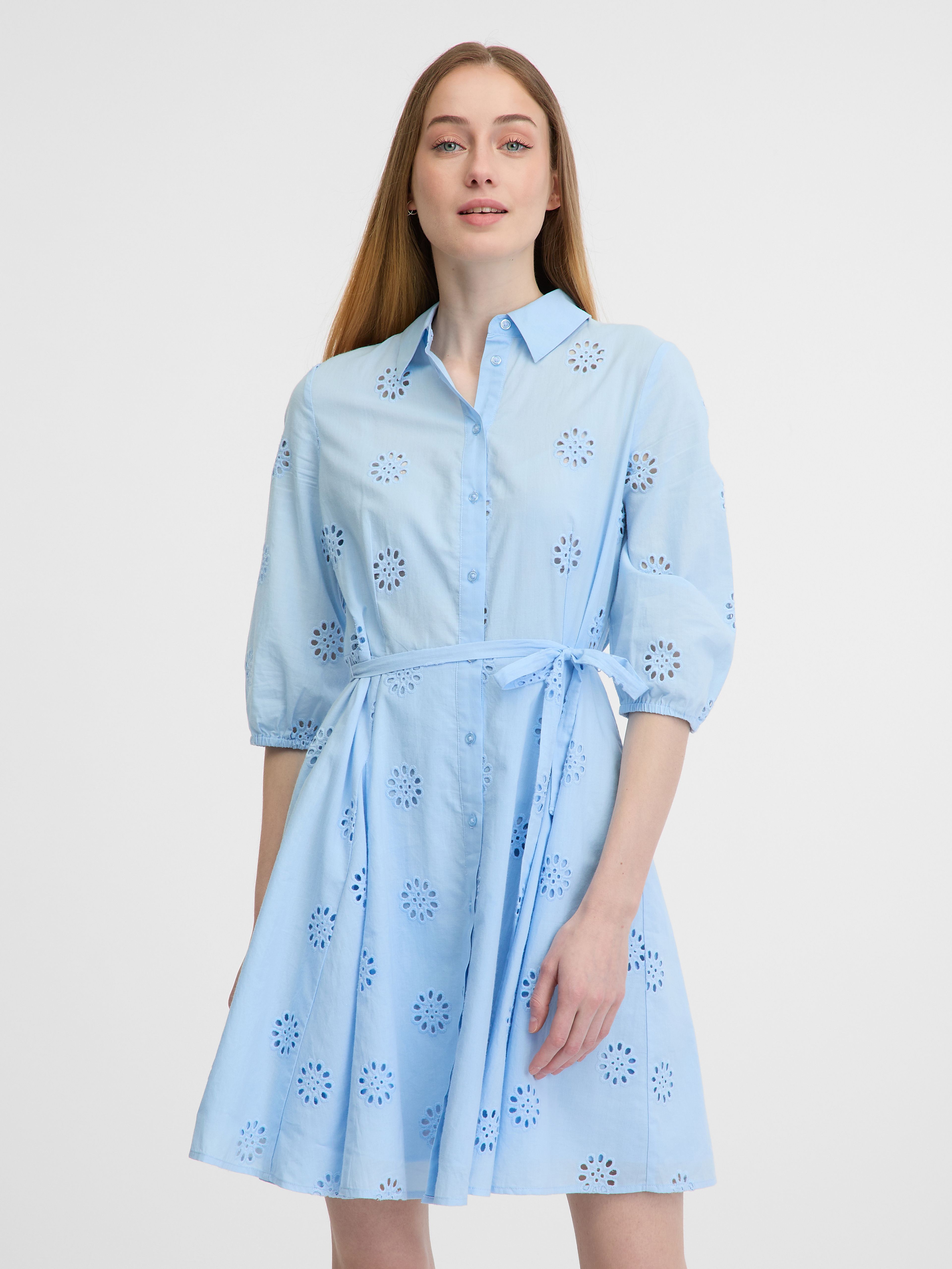 Niebieska sukienka koszulowa ORSAY