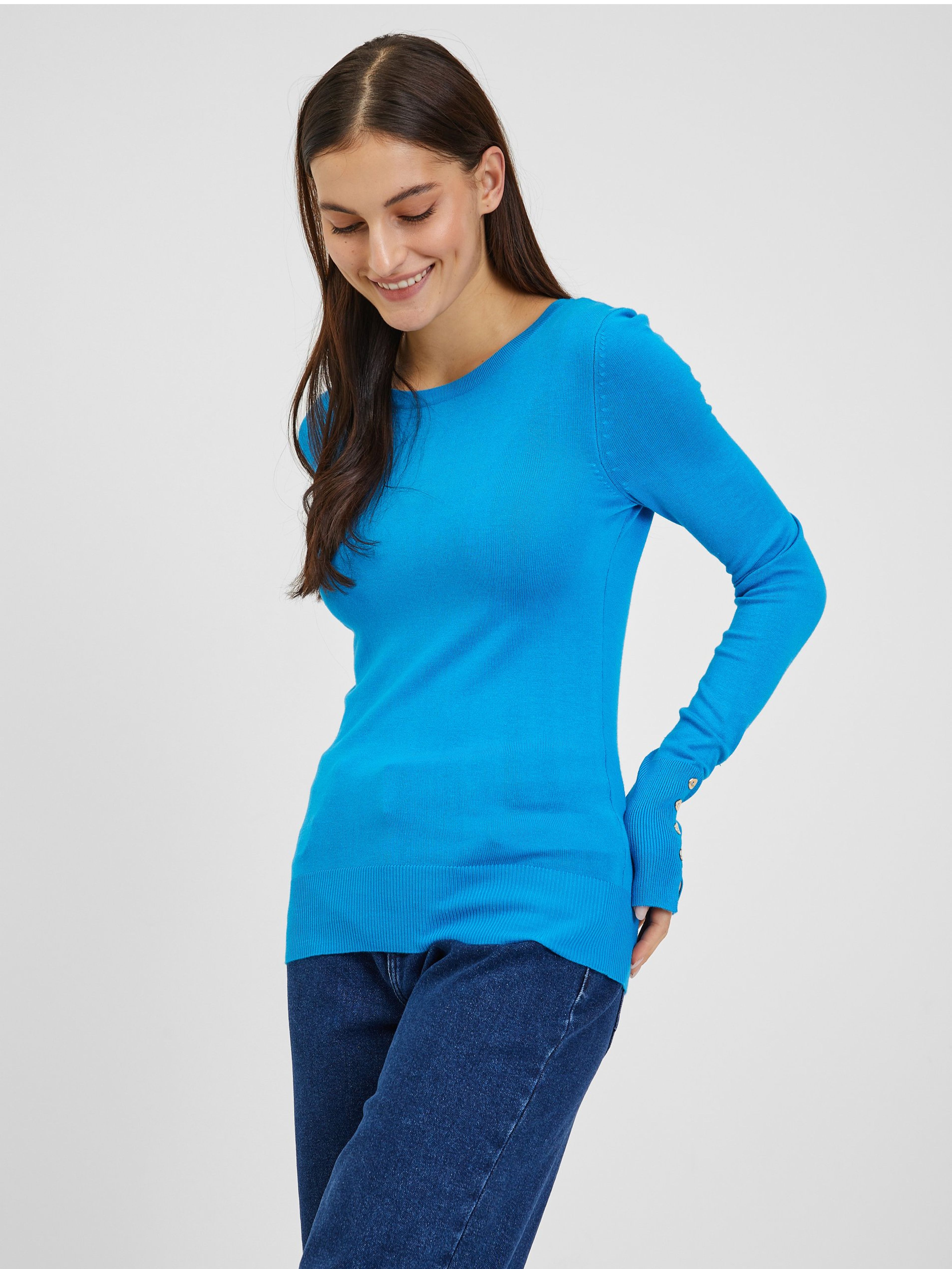 Blauer leichter Damen-Pullover ORSAY