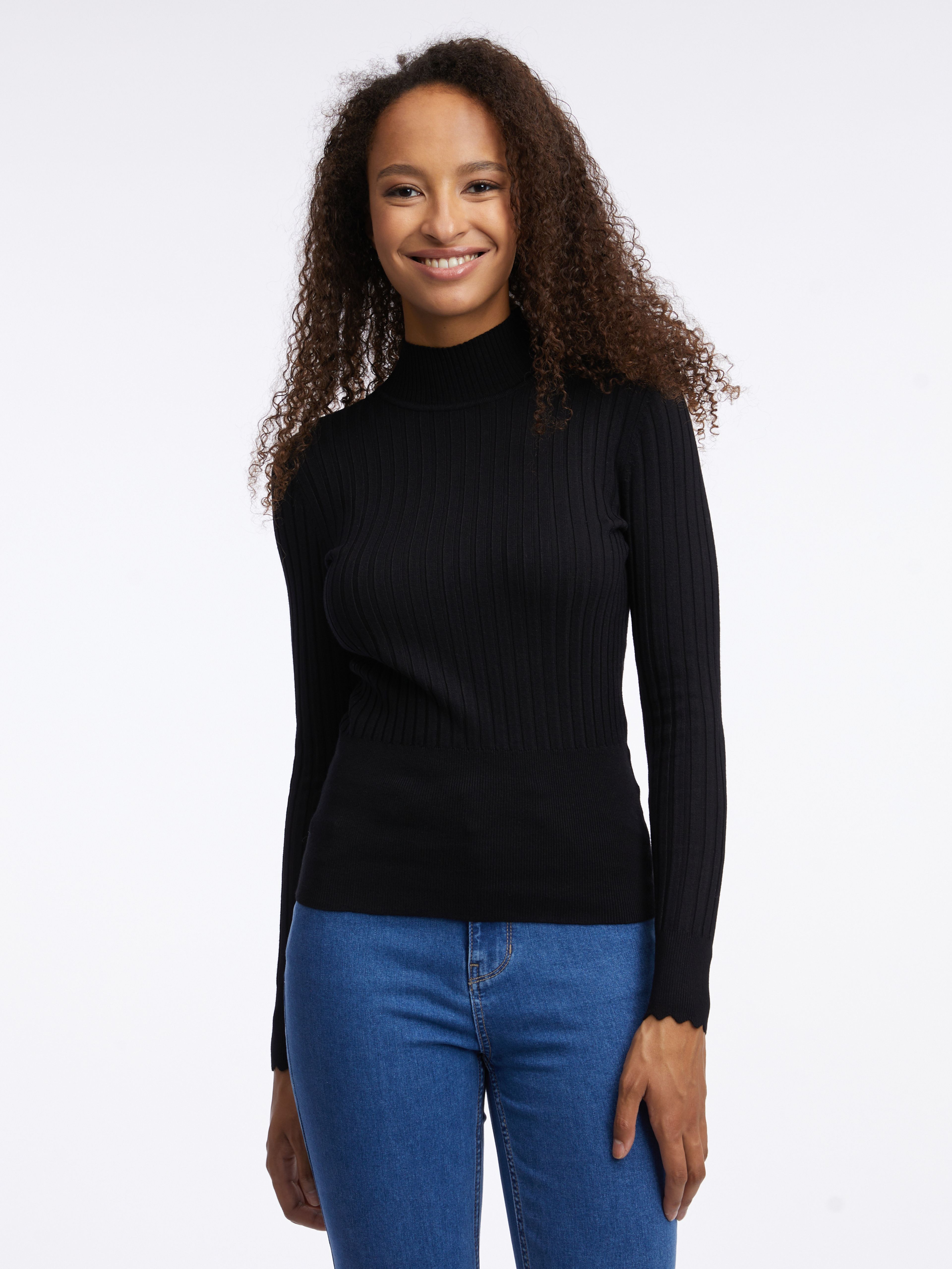 Schwarzer leichter Damen-Pullover ORSAY