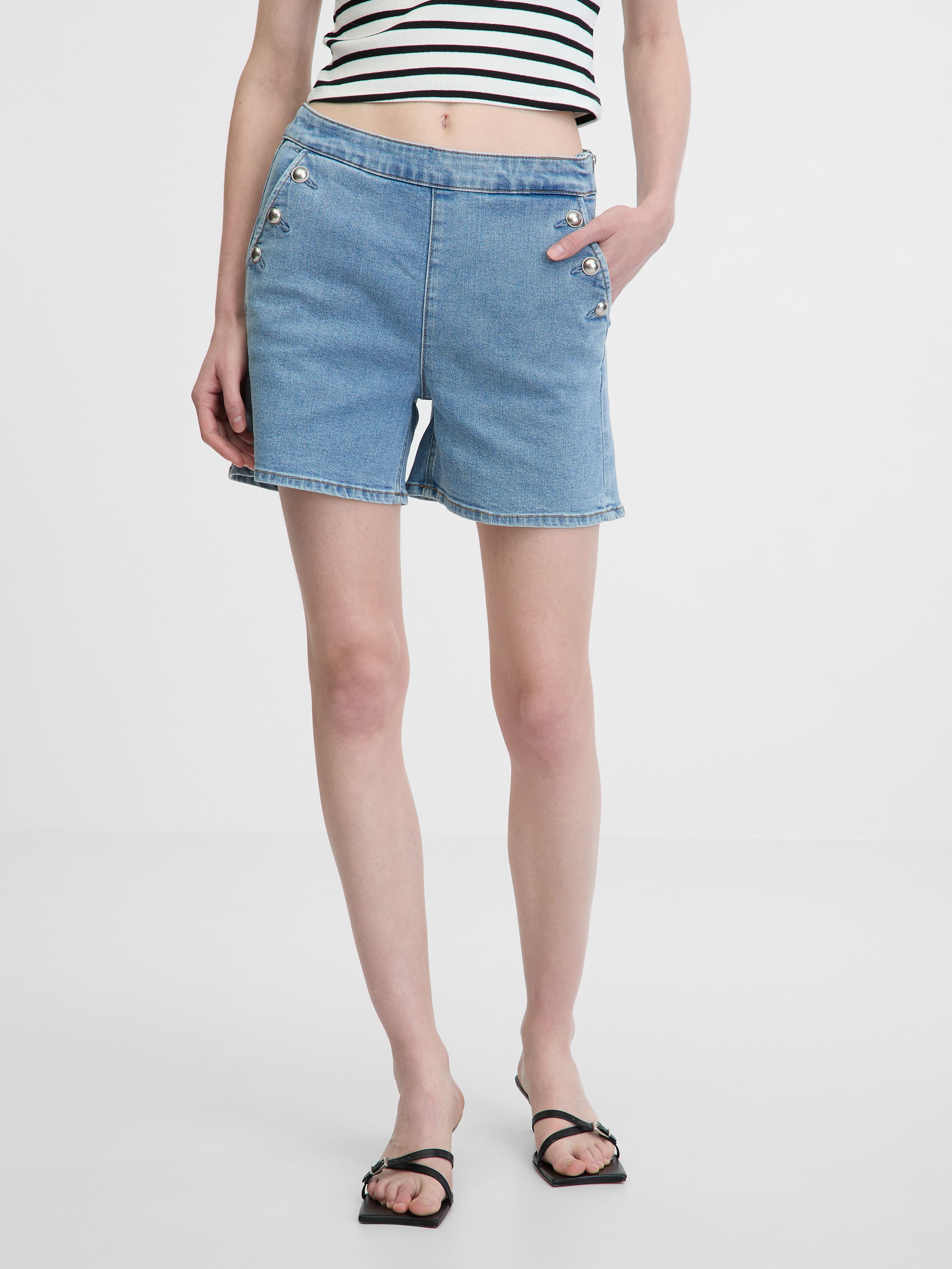 Hellblaue Damen Denim-Shorts ORSAY