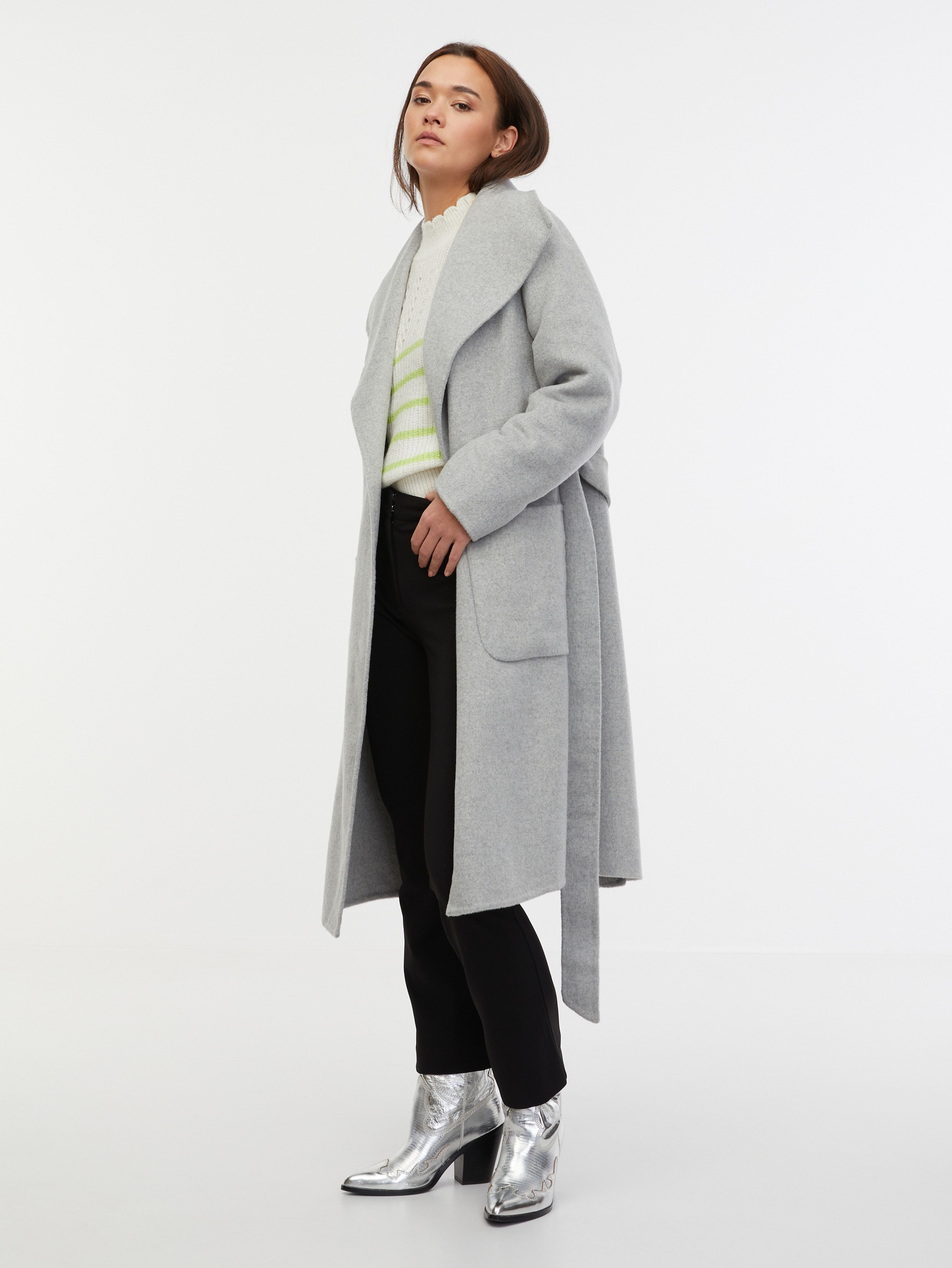 ORSAY világosszürke gyapjúkeverék női kabát