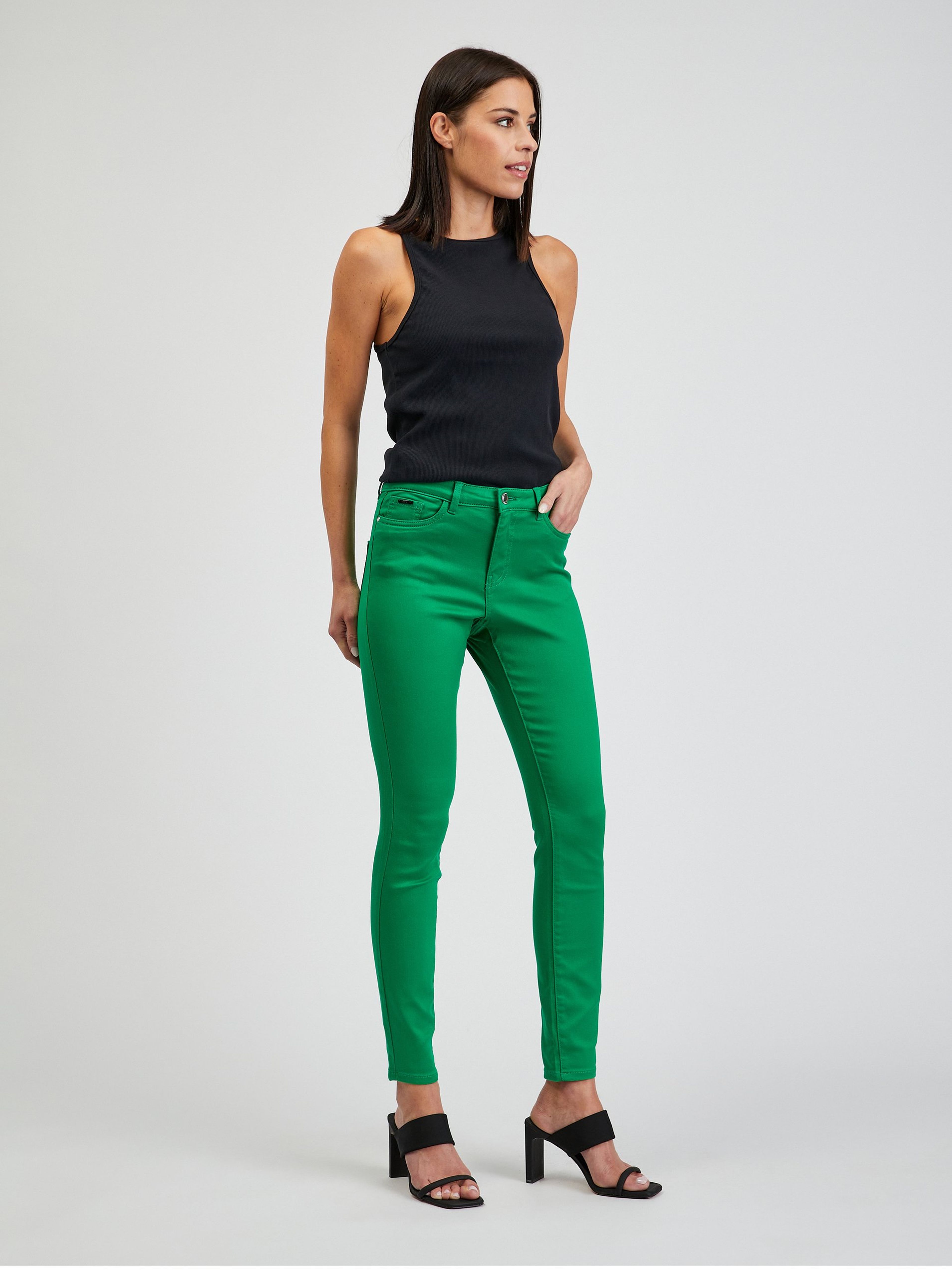 Grüne Skinny-Fit Damen Hose ORSAY Paulina   - Der offizielle  E-Shop der Marke ORSAY für Deutschland