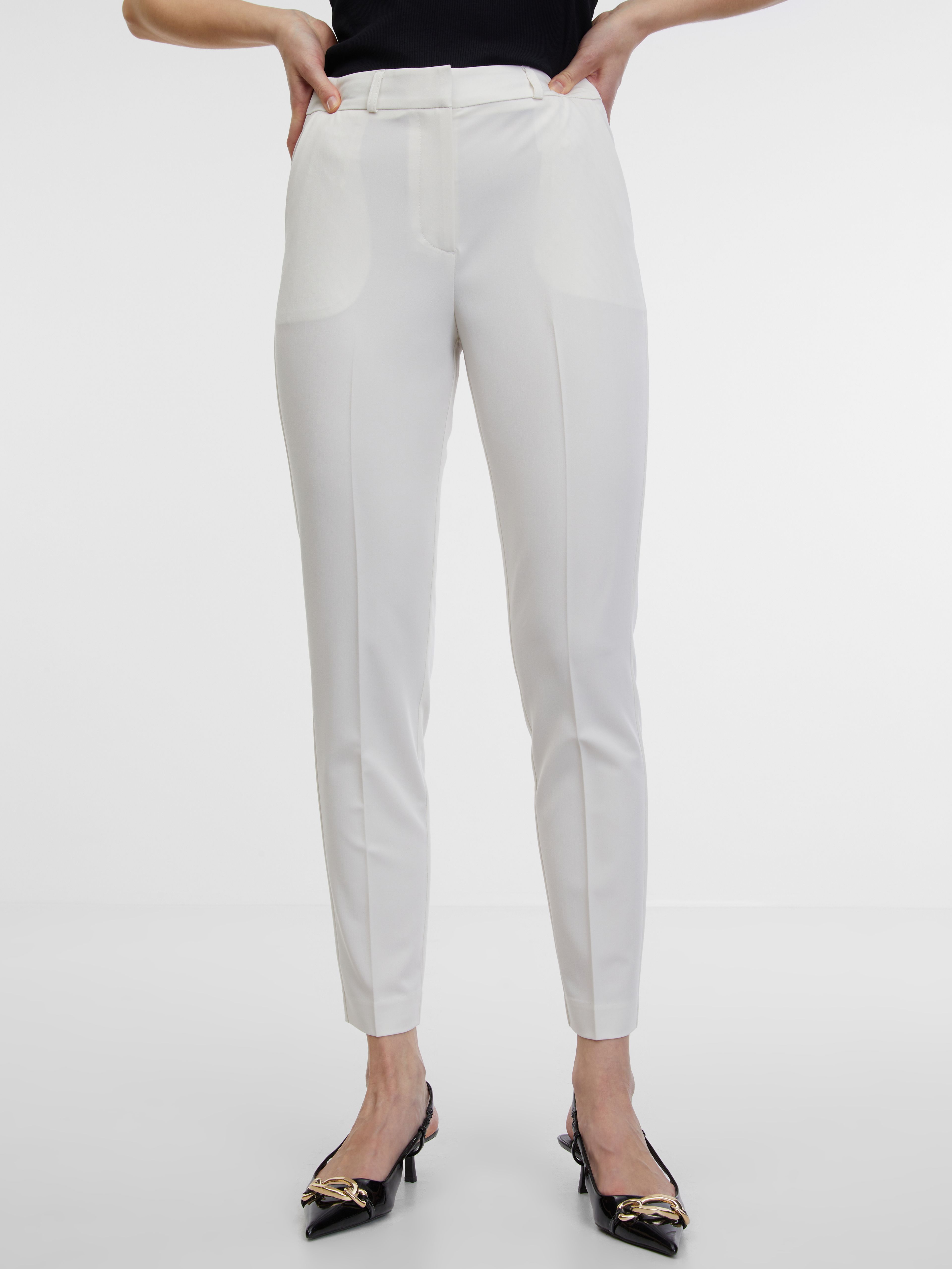 Pantaloni albi pentru femei ORSAY