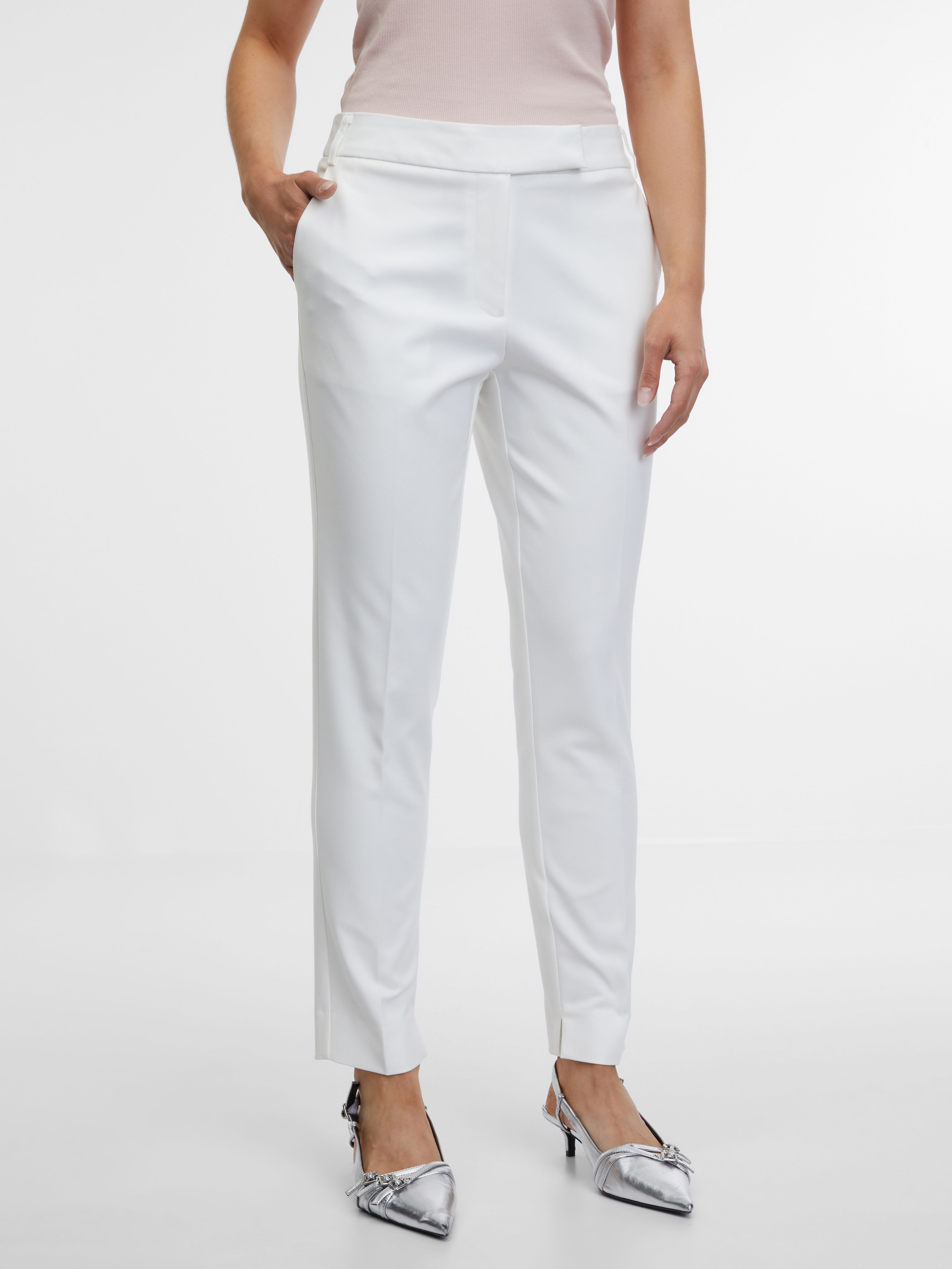 Białe spodnie damskie ORSAY