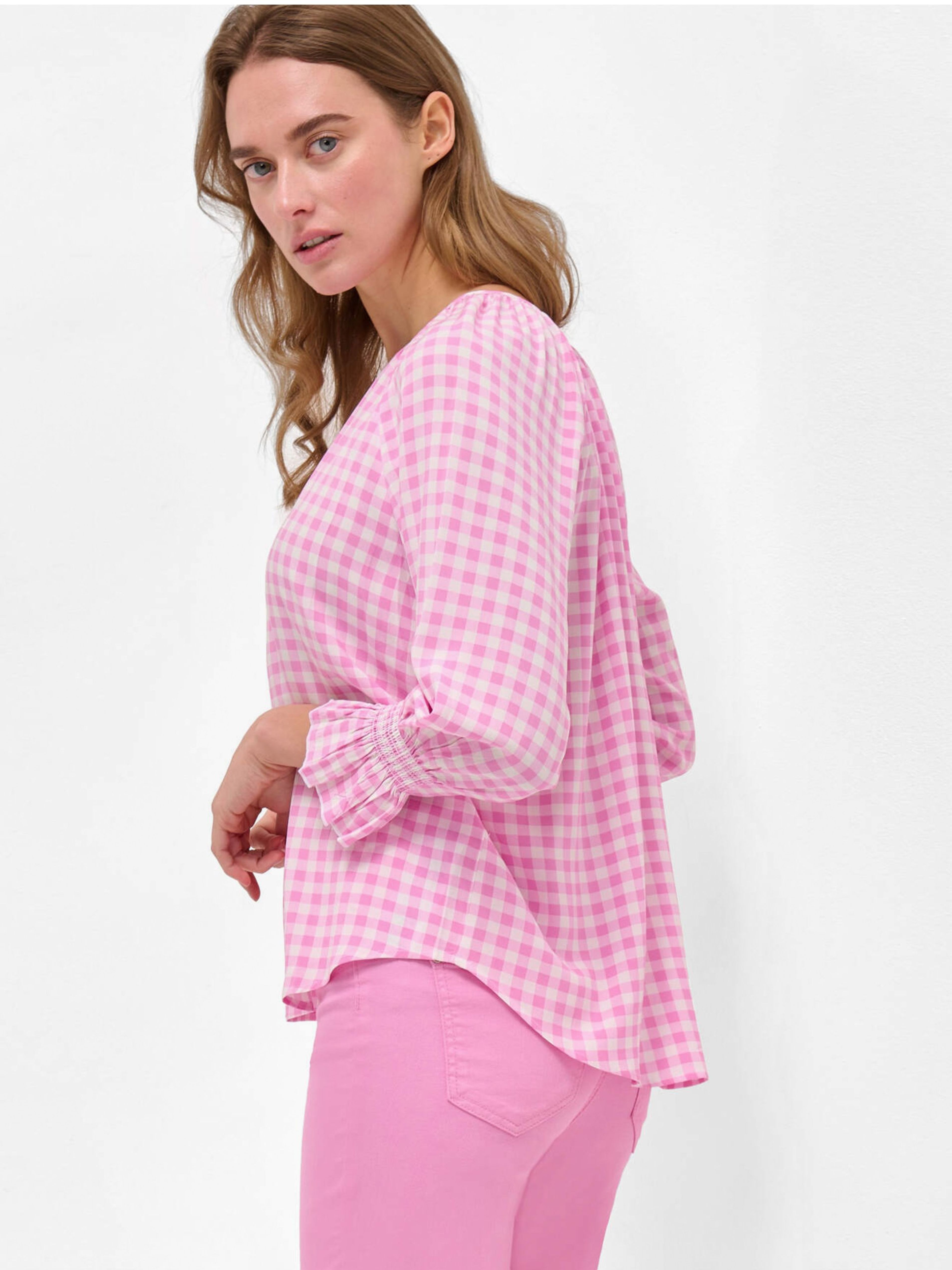 Rosa karierte Bluse mit langen Ärmeln ORSAY | Orsay.de - Der offizielle  E-Shop der Marke ORSAY für Deutschland
