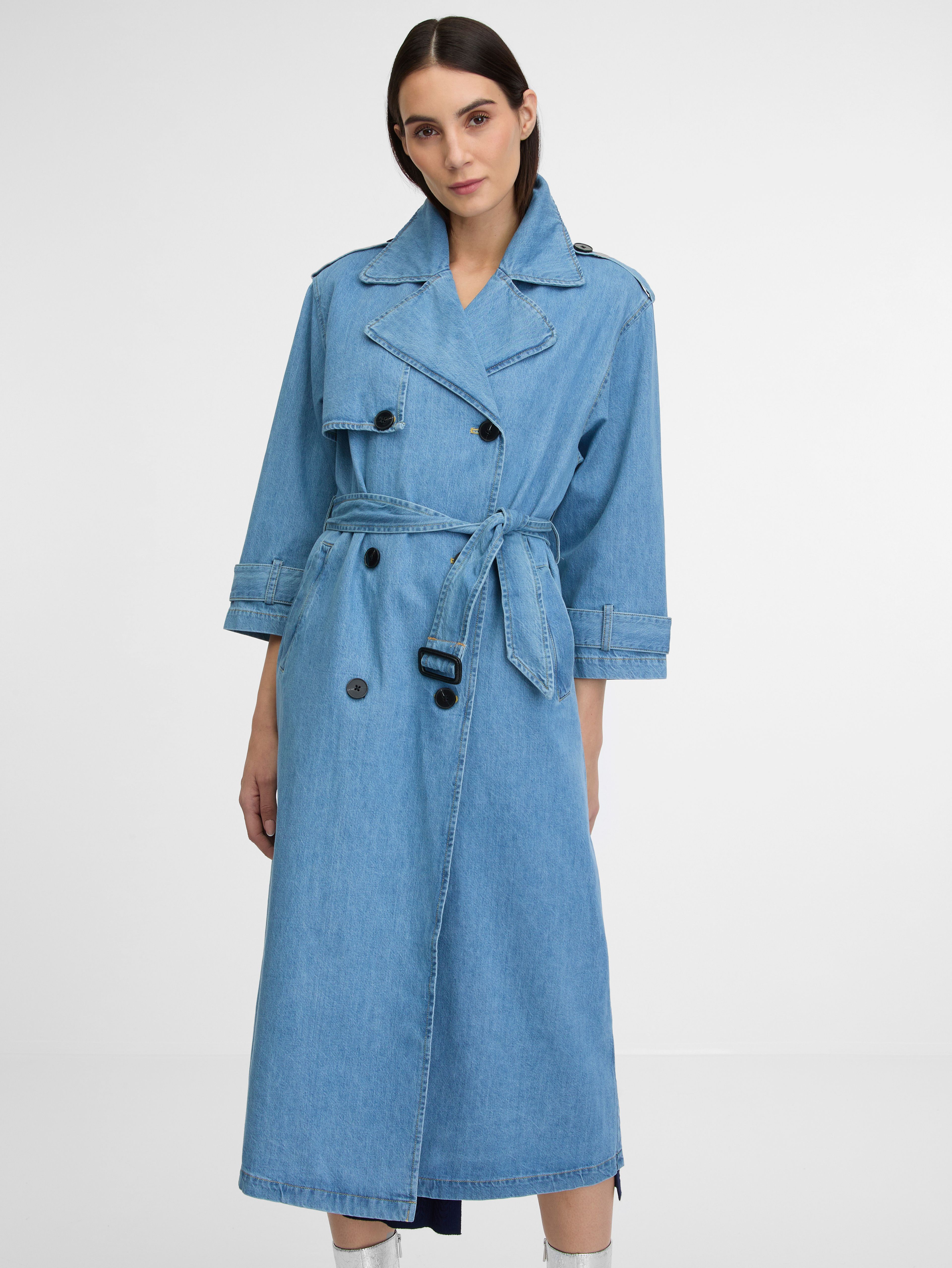 Blauer Damen-Trenchcoat aus Denim ORSAY