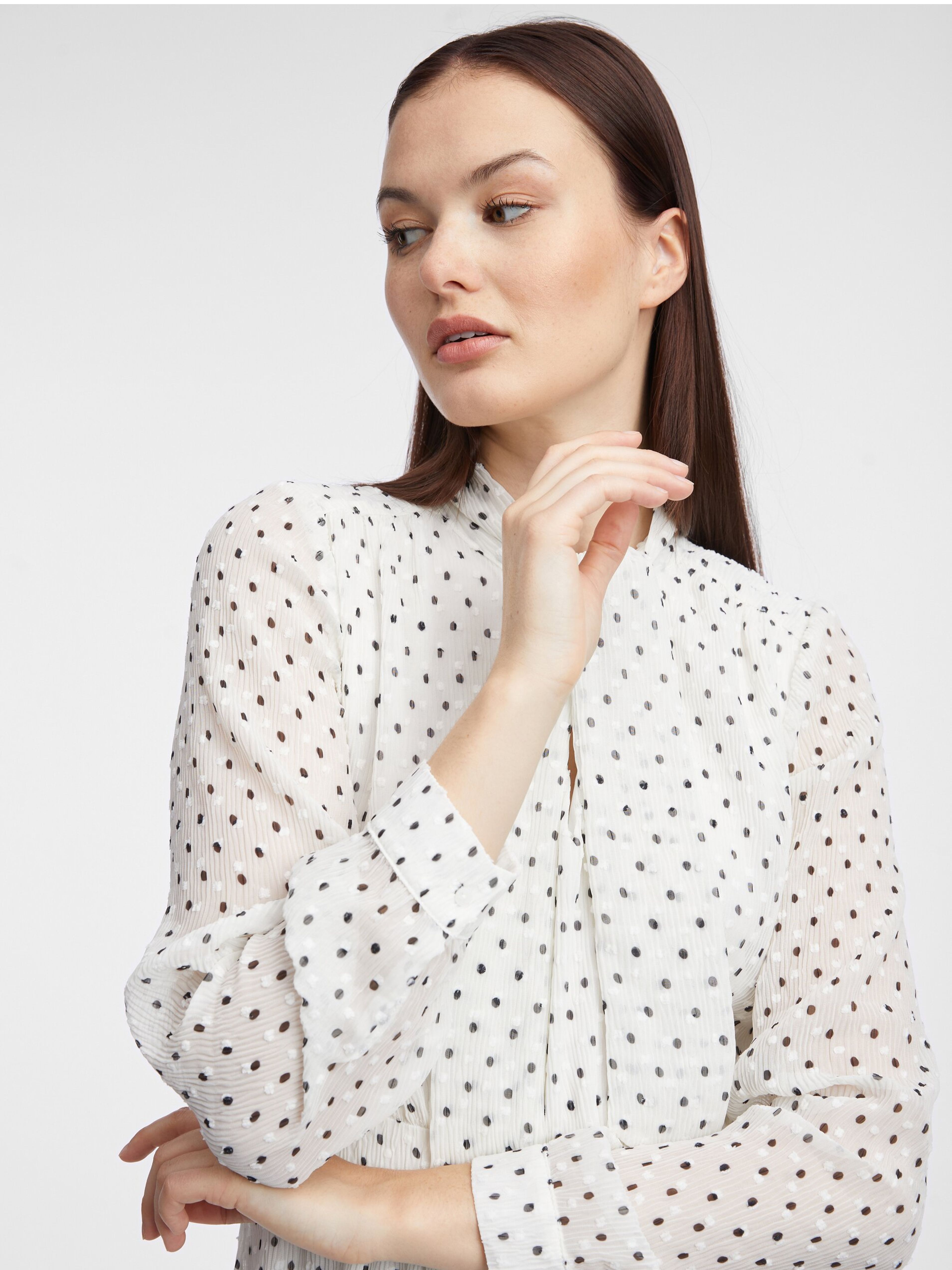 cremefarbenes-damen-polka-dot-kleid-orsay-orsay-at-der-offizielle-e