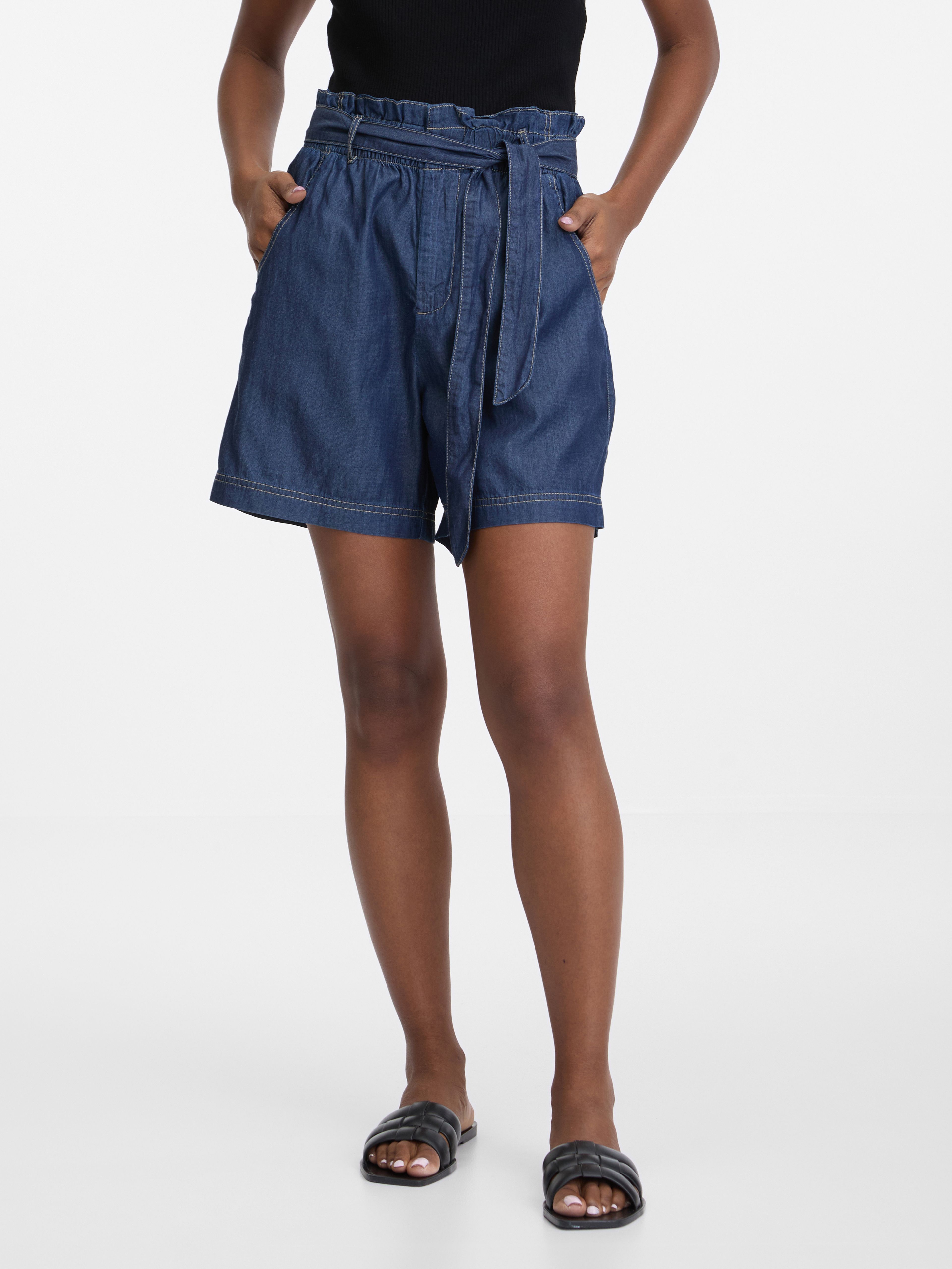 Dunkelblaue Damen Denim-Shorts ORSAY